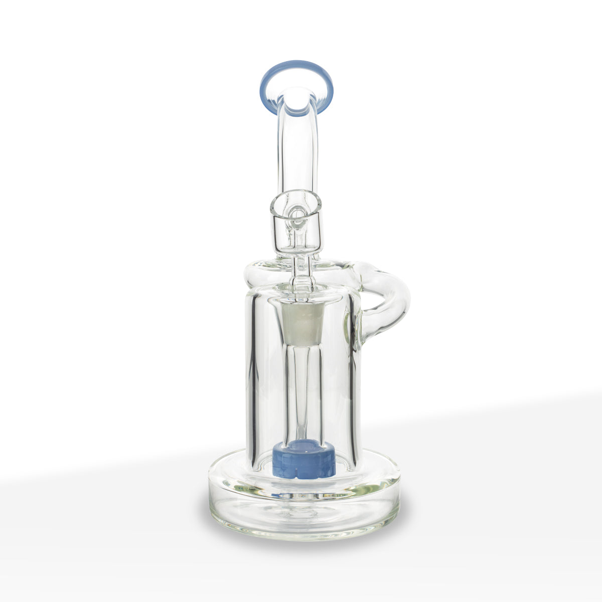 Dab Rig | Color Trim Rig w/ Color Showerhead Perc | 7.5" - Glass - Assorted Colors - Biohazard Inc