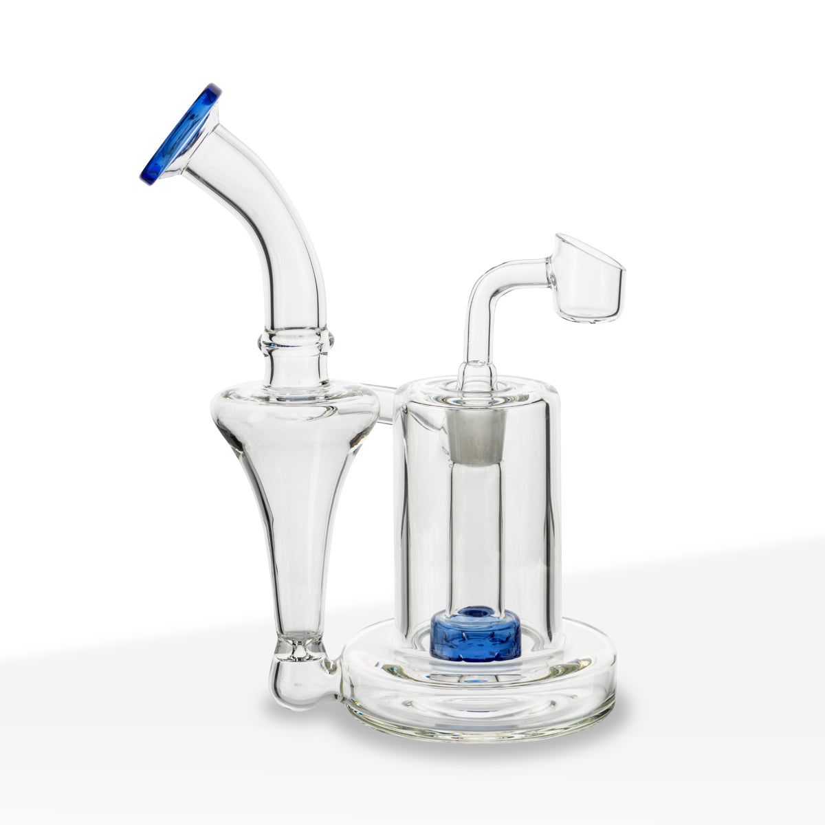 Dab Rig | Color Trim Rig w/ Color Showerhead Perc | 7.5" - Glass - Assorted Colors - Biohazard Inc