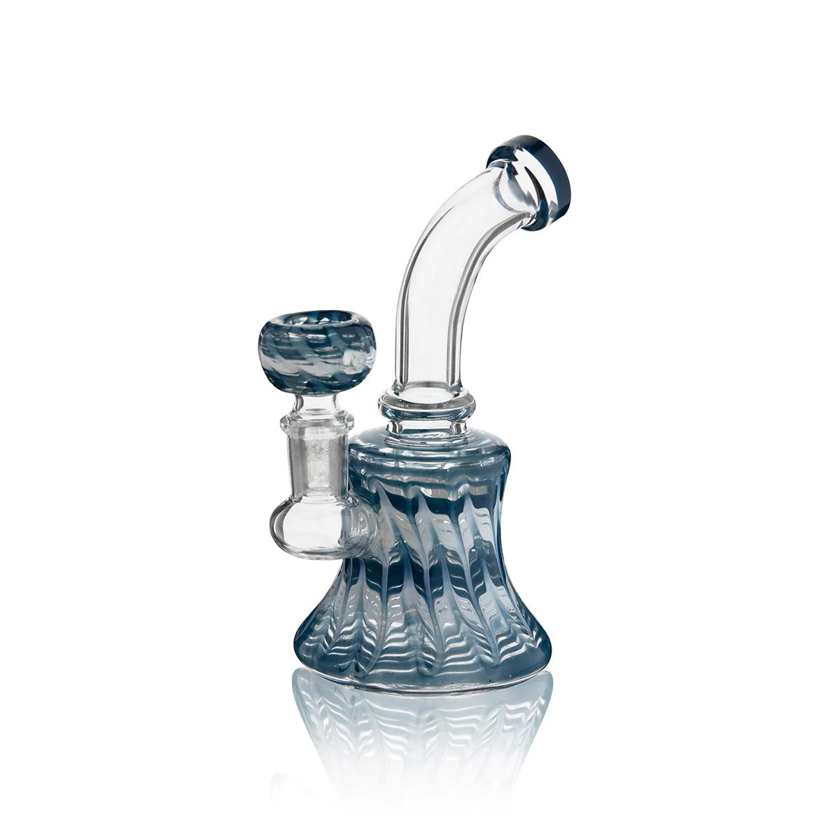 Wrap & Rake | Bent Neck Bell Bottom Water Pipe | 6" - 14mm - Various Colors