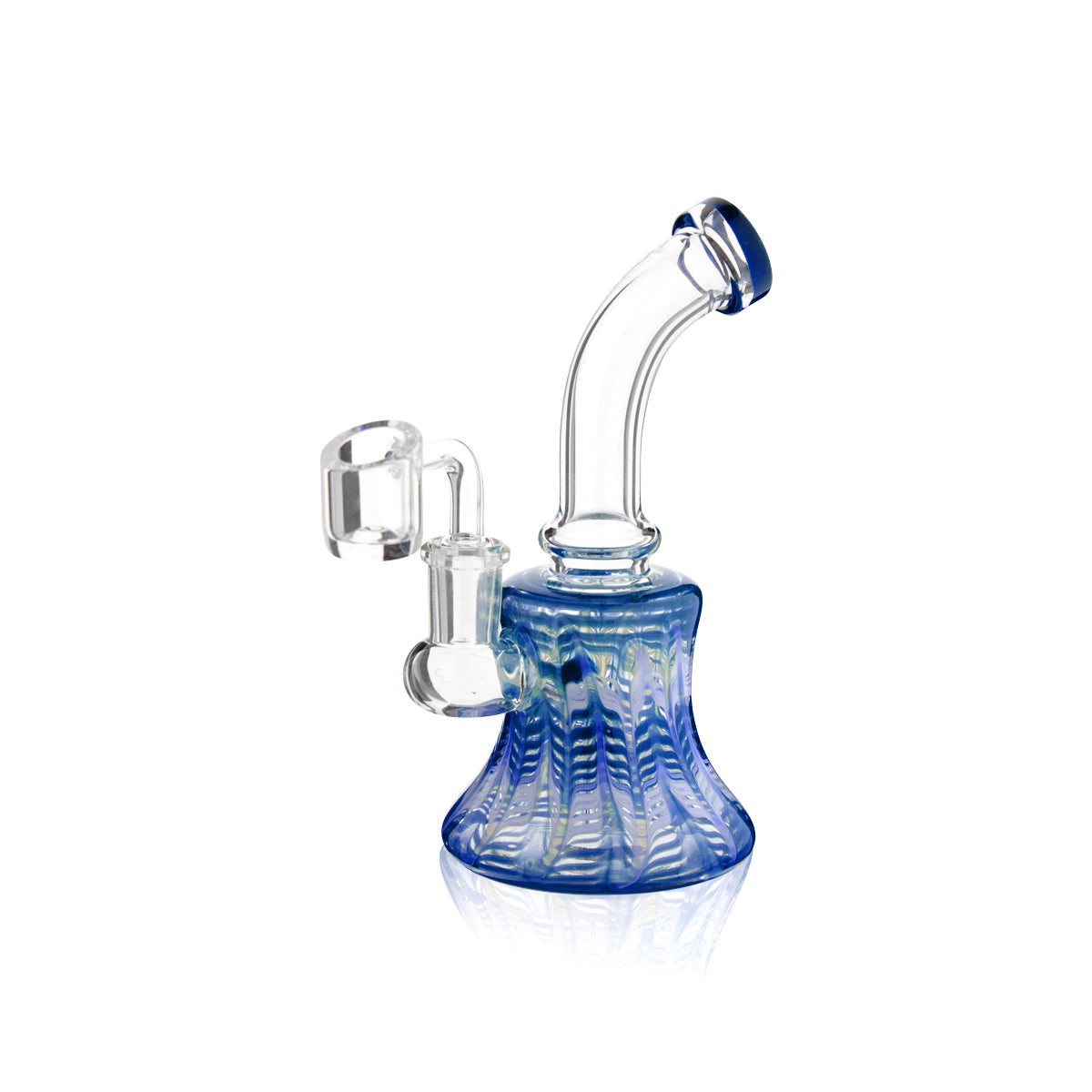 Wrap & Rake | Bent Neck Bell Bottom Water Pipe | 6" - 14mm - Various Colors