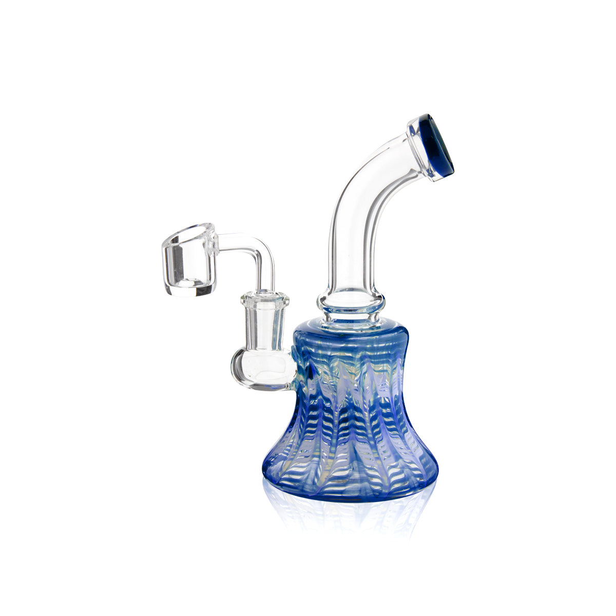 Wrap & Rake | Bent Neck Bell Bottom Water Pipe | 6" - 14mm - Various Colors