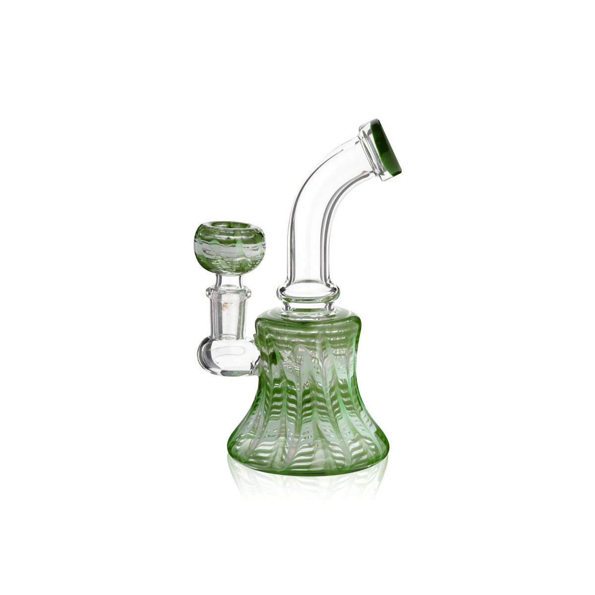 Wrap & Rake | Bent Neck Bell Bottom Water Pipe | 6" - 14mm - Various Colors