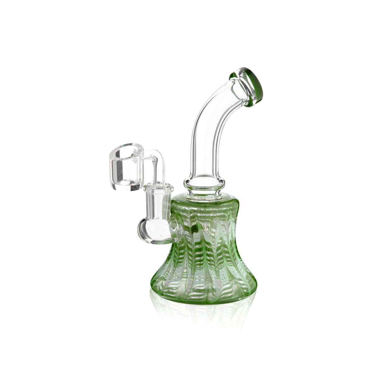 Wrap & Rake | Bent Neck Bell Bottom Water Pipe | 6" - 14mm - Various Colors