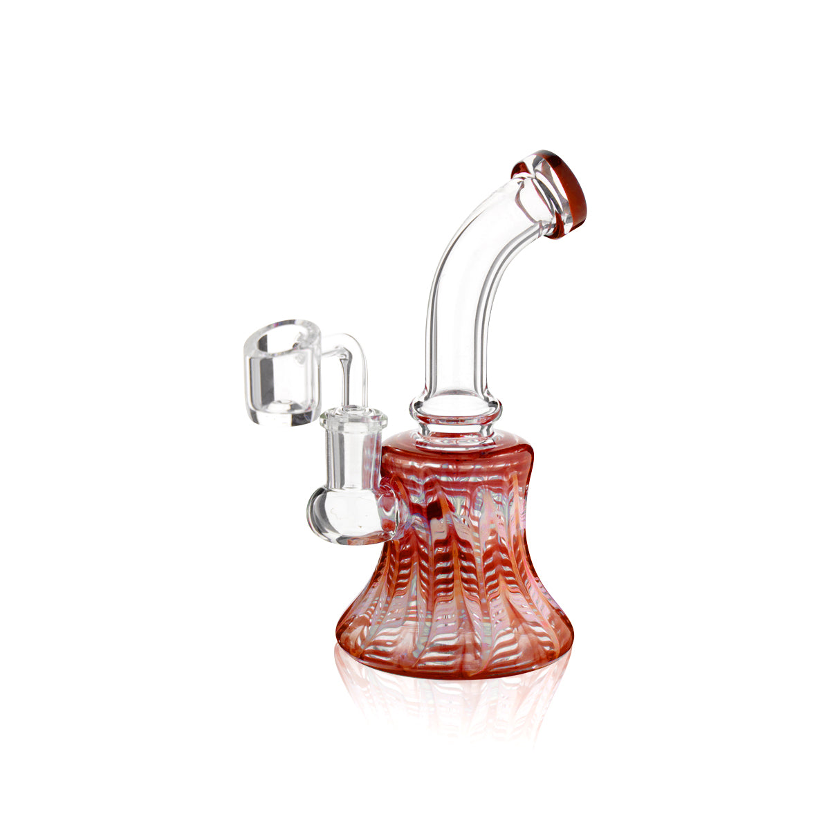 Wrap & Rake | Bent Neck Bell Bottom Water Pipe | 6" - 14mm - Various Colors