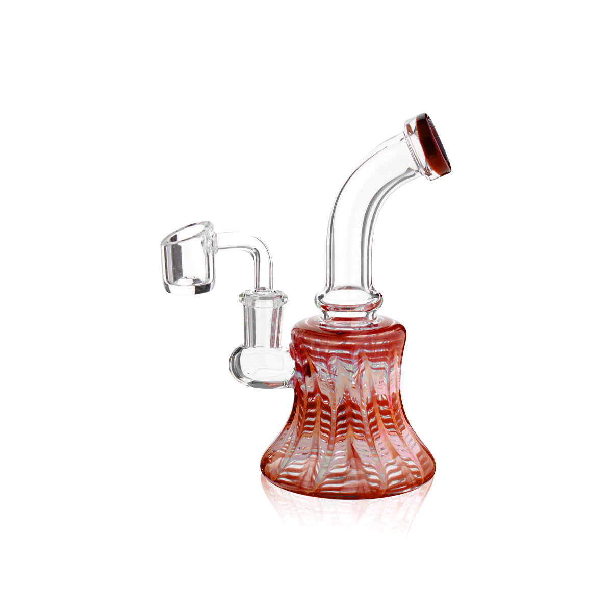 Wrap & Rake | Bent Neck Bell Bottom Water Pipe | 6" - 14mm - Various Colors