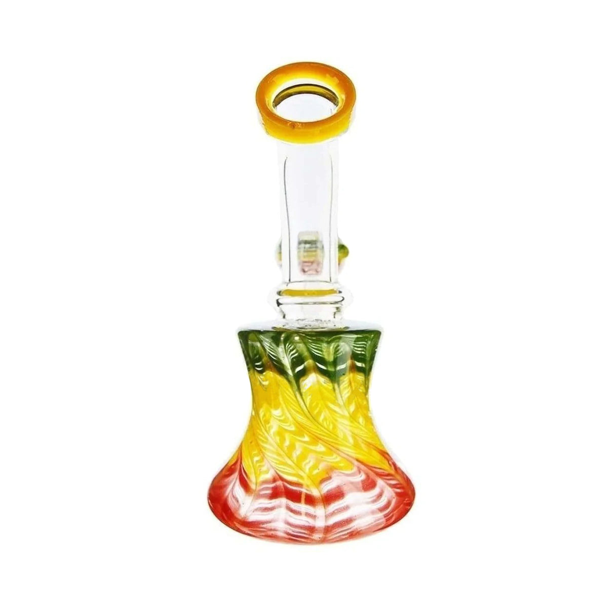 Wrap & Rake | Bent Neck Bell Bottom Water Pipe | 6" - 14mm - Various Colors