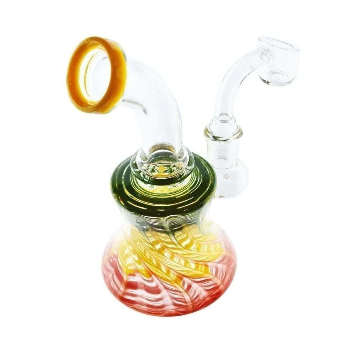 Wrap & Rake | Bent Neck Bell Bottom Water Pipe | 6" - 14mm - Various Colors