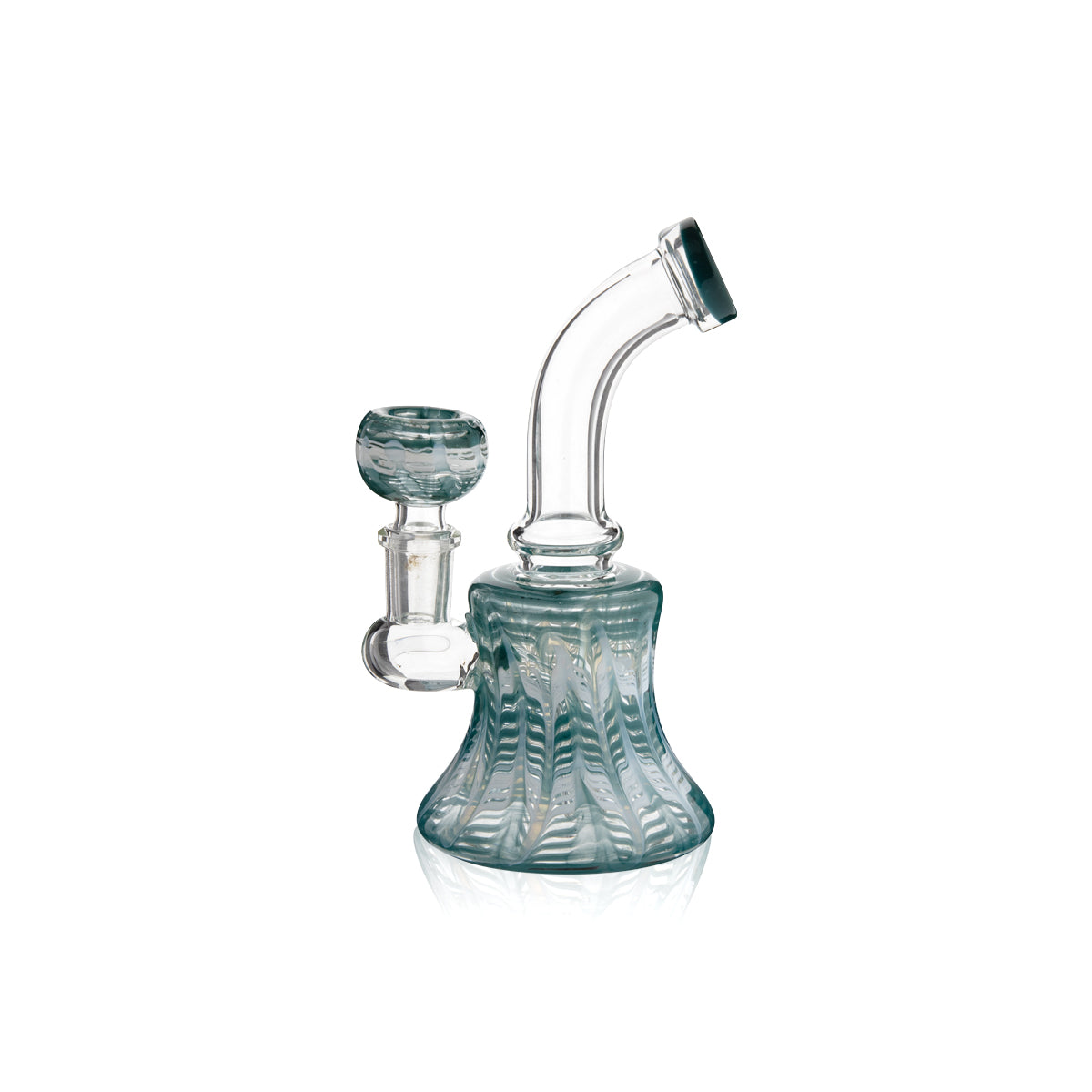 Wrap & Rake | Bent Neck Bell Bottom Water Pipe | 6" - 14mm - Various Colors