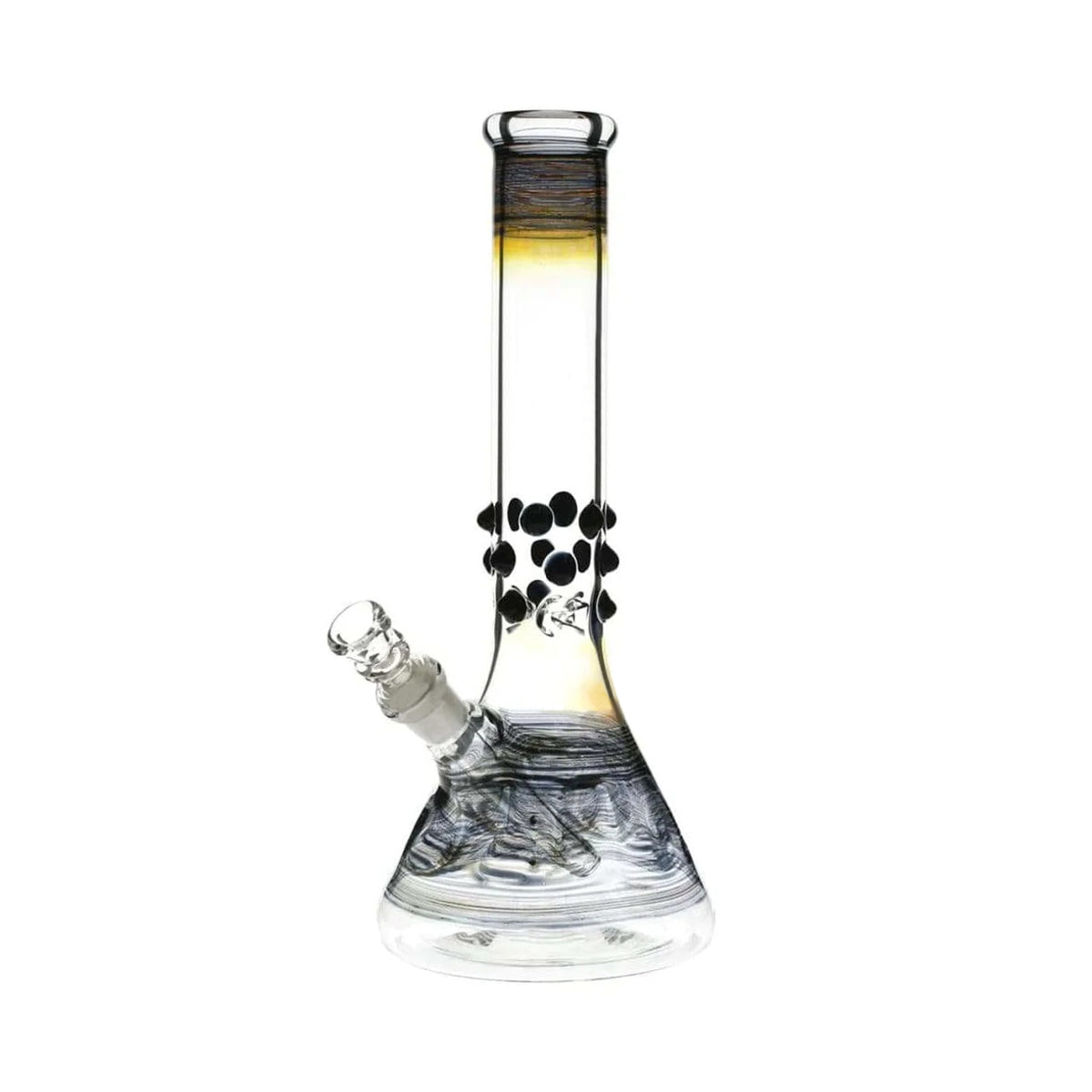 Wrap & Rake | Artistic Beaker Water Pipe | 12" - 19mm - Various Colors