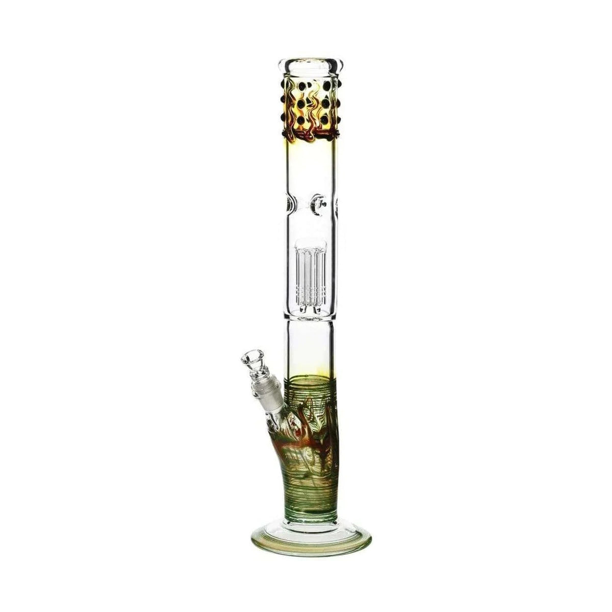 Wrap & Rake | Single Chamber 6-Arm Tree Straight Water Pipe | 18" - 19mm - Various Colors