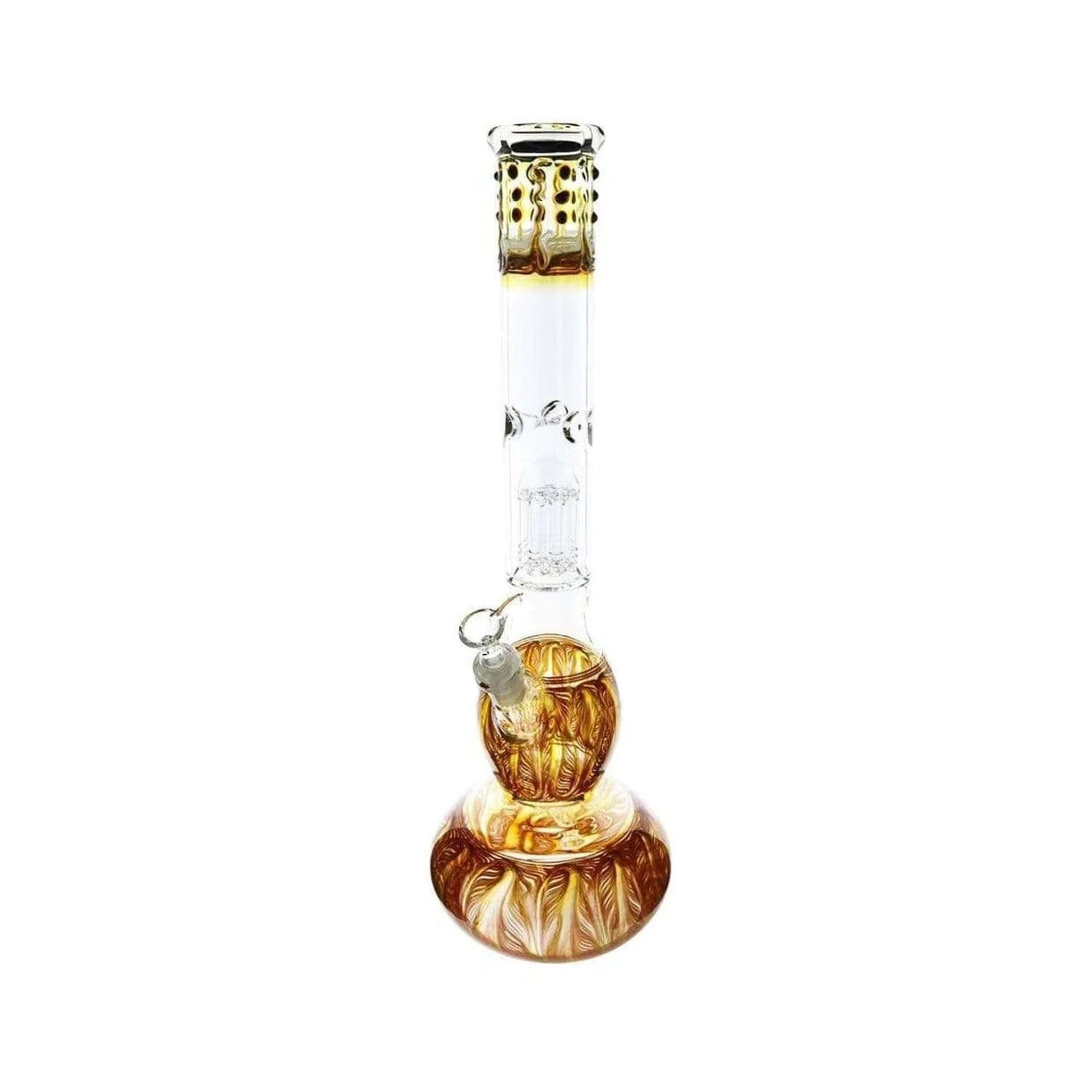 Wrap & Rake | Single Chamber 6-Arm Tree Percolator Double Bubble + Marbles Water Pipe | 20" - 19mm - Rust