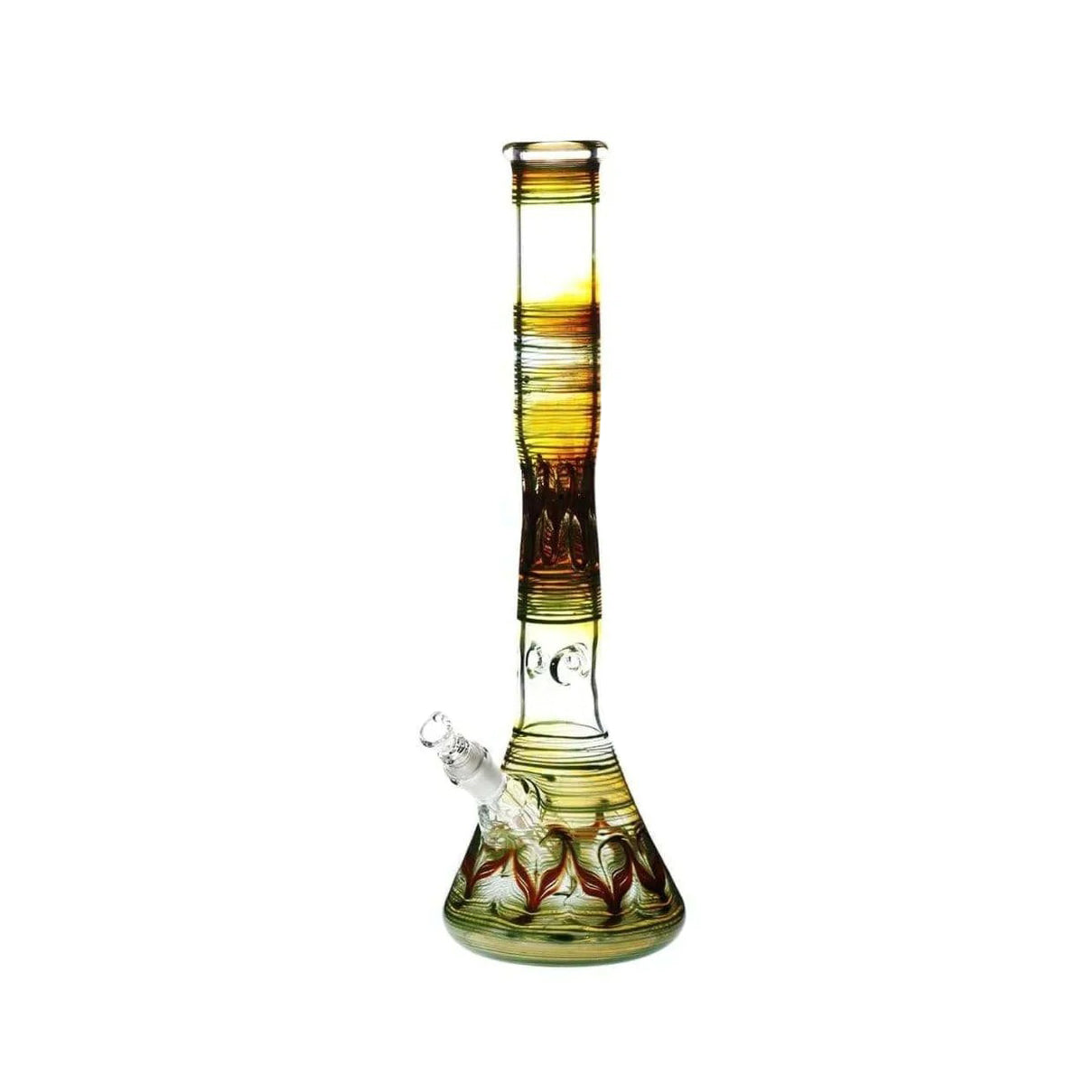 Wrap & Rake | Artistic Beaker Water Pipe | 18" - 19mm