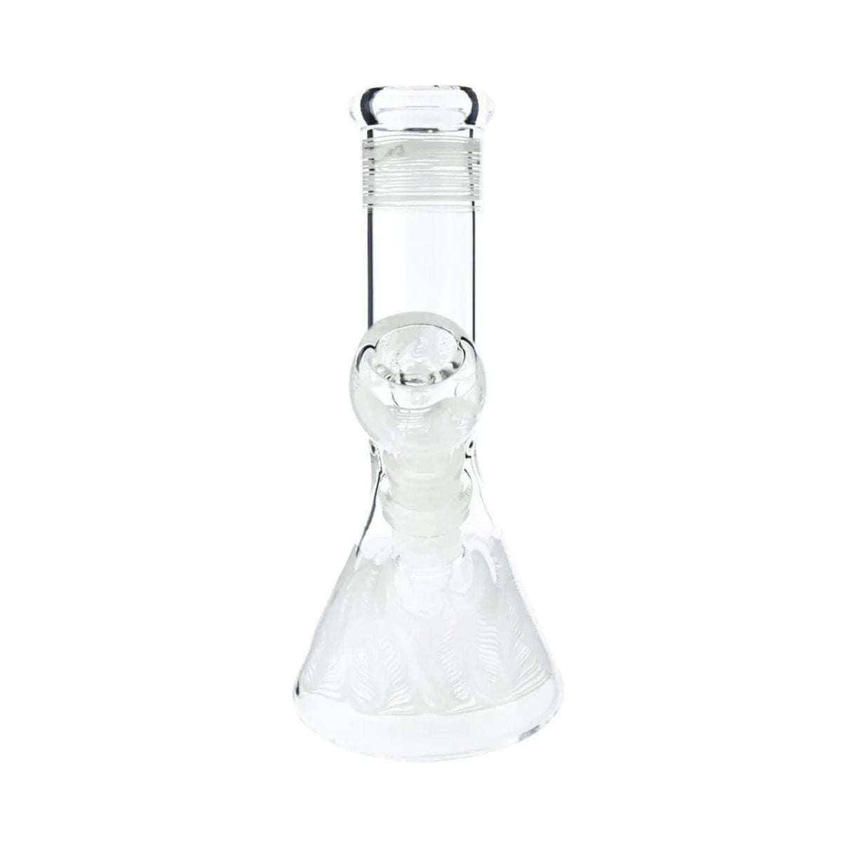 Wrap & Rake | Beaker Bong with Ice Pinch | 8" - 14mm - Various Colors