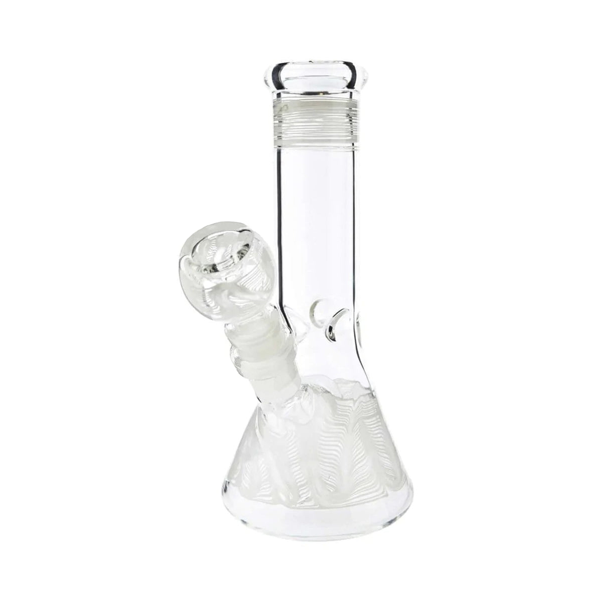 Wrap & Rake | Beaker Bong with Ice Pinch | 8" - 14mm - Various Colors