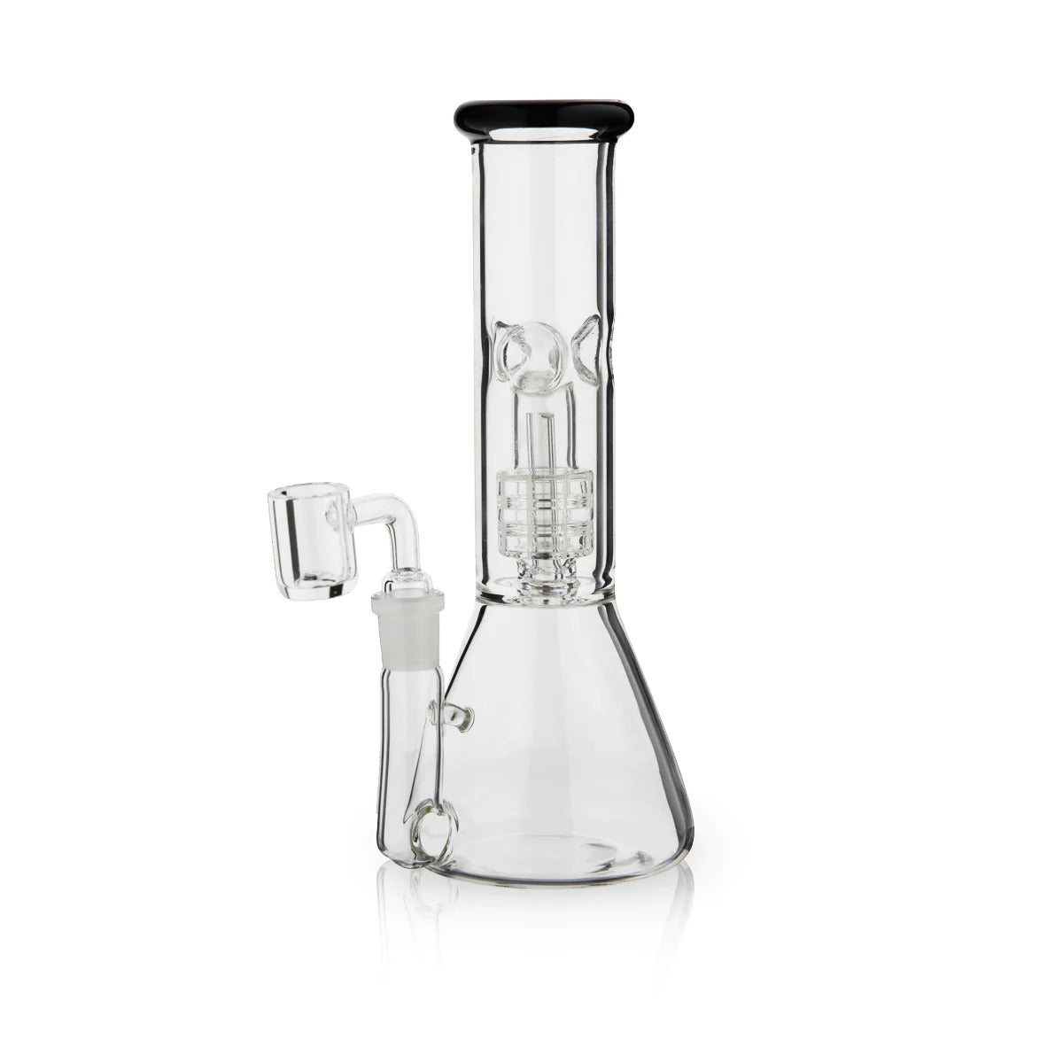 Dab Rig | Single Chamber Grid Percolator Beaker Water Pipe | 8"- 14mm - Various Colors