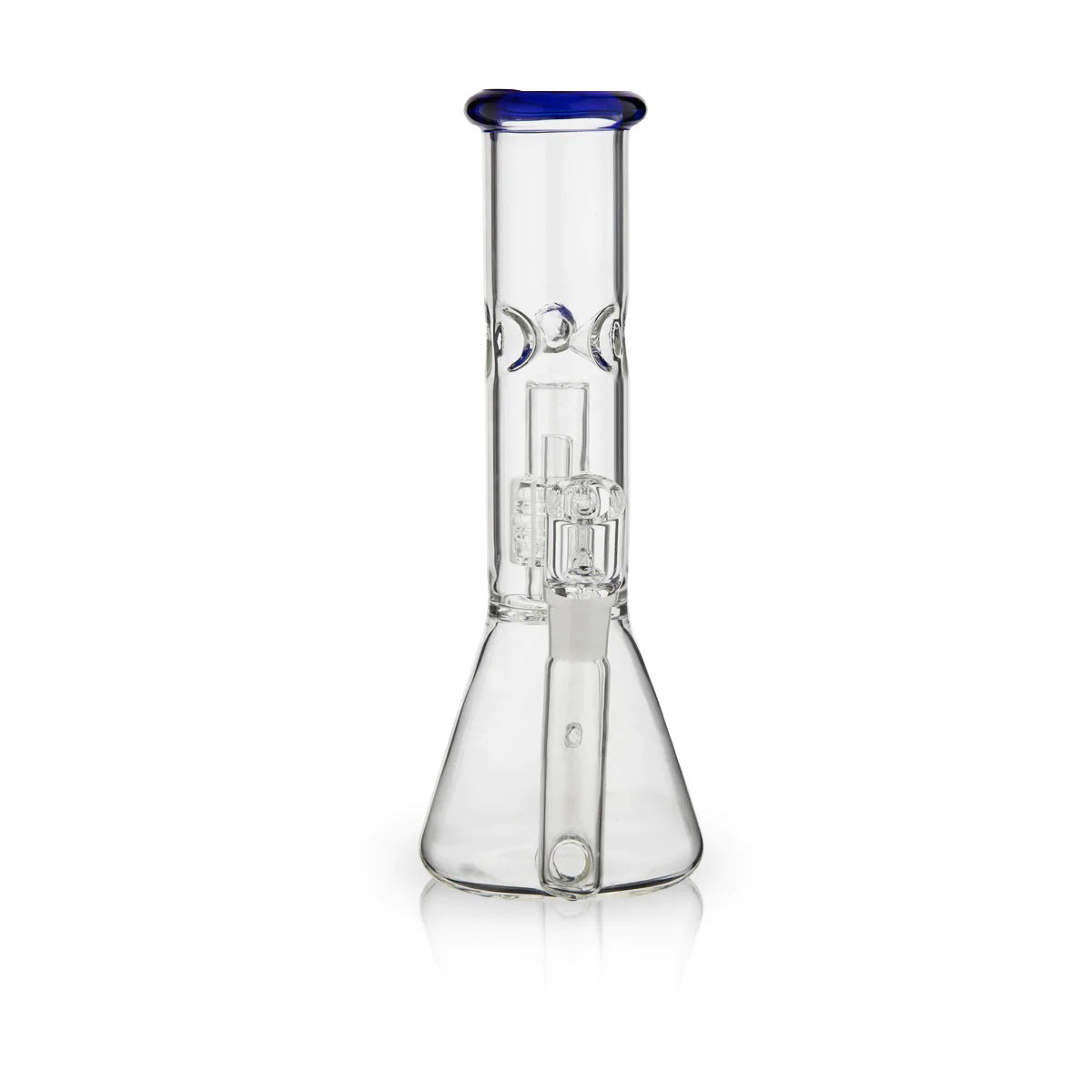 Dab Rig | Single Chamber Grid Percolator Beaker Water Pipe | 8"- 14mm - Various Colors