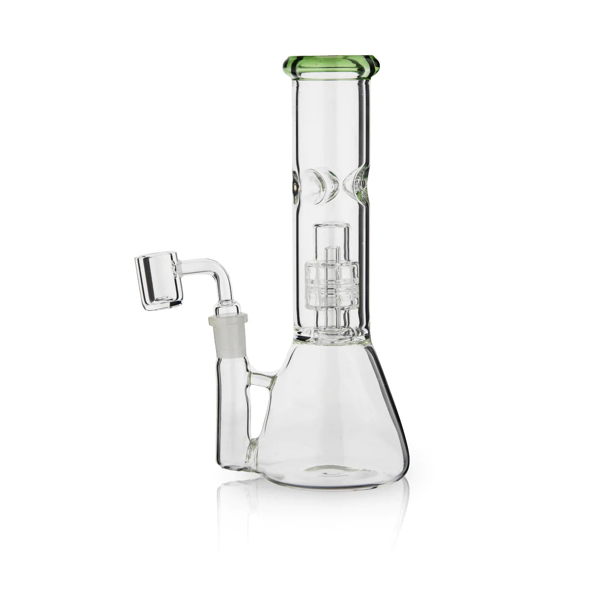 Dab Rig | Single Chamber Grid Percolator Beaker Water Pipe | 8"- 14mm - Various Colors