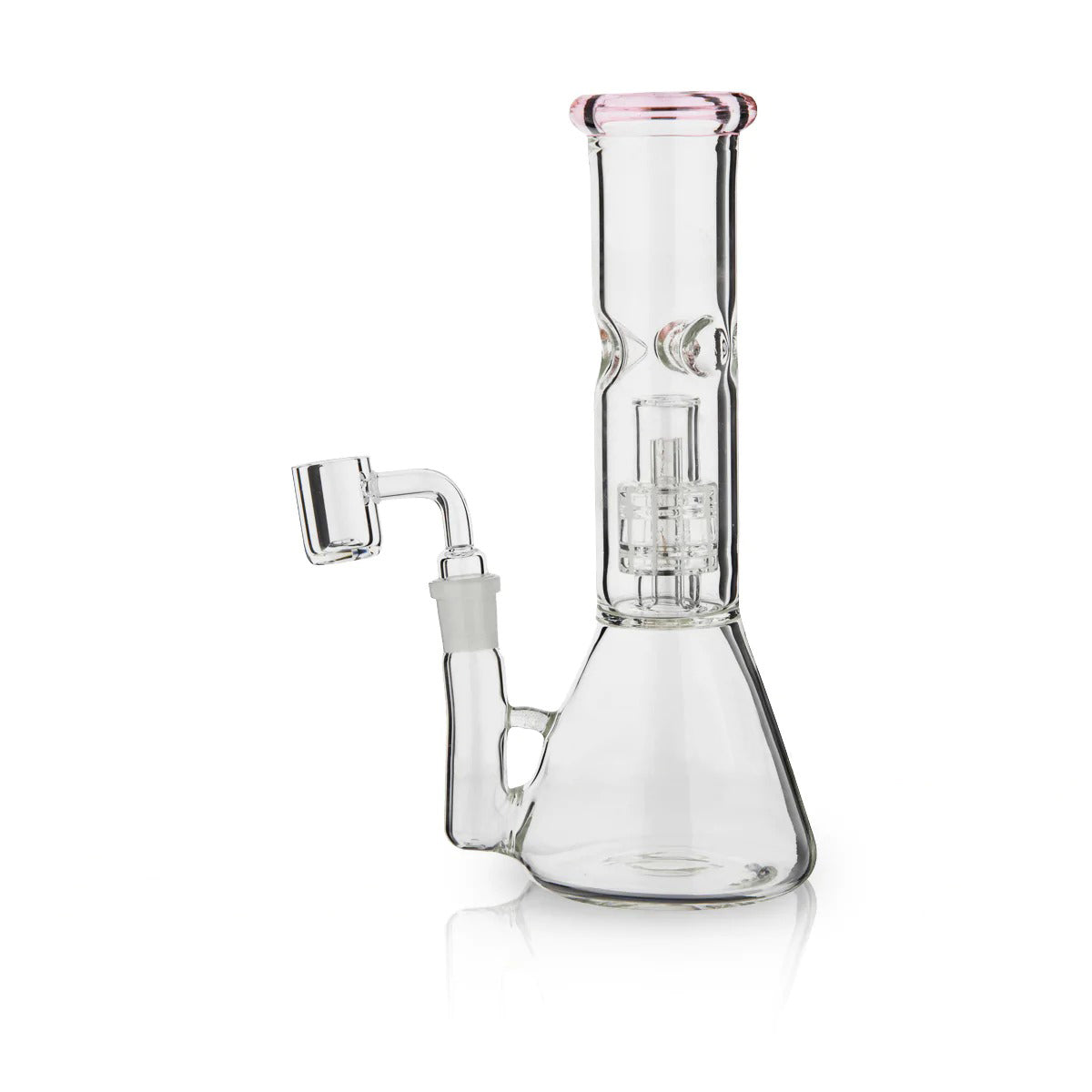 Dab Rig | Single Chamber Grid Percolator Beaker Water Pipe | 8"- 14mm - Various Colors