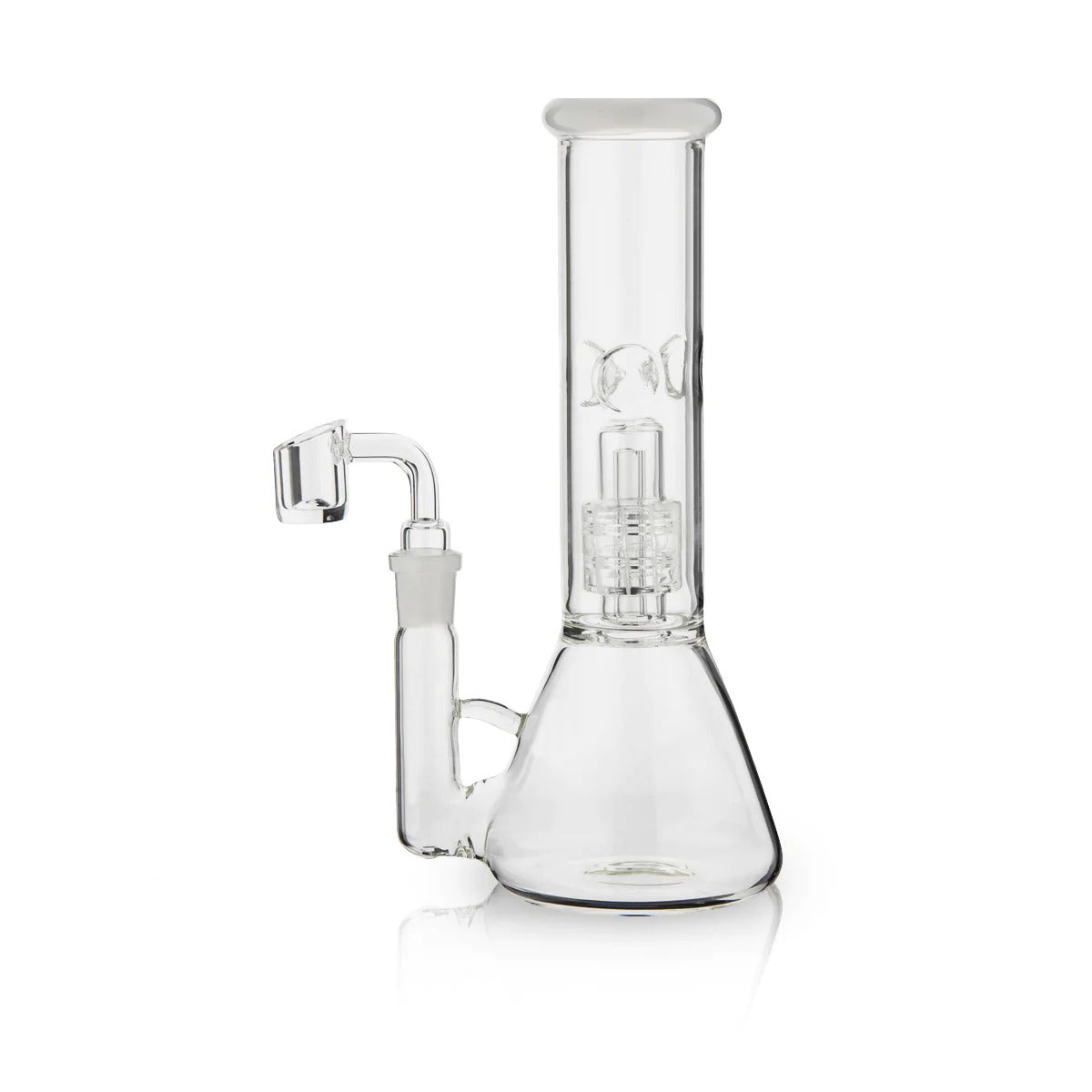 Dab Rig | Single Chamber Grid Percolator Beaker Water Pipe | 8"- 14mm - Various Colors