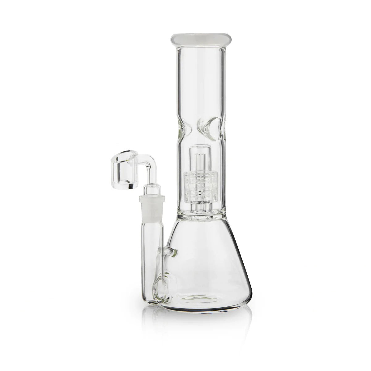 Dab Rig | Single Chamber Grid Percolator Beaker Water Pipe | 8"- 14mm - Various Colors