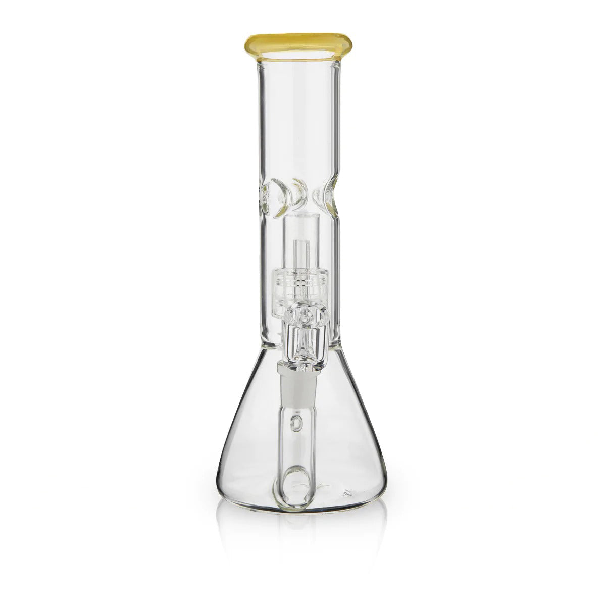 Dab Rig | Single Chamber Grid Percolator Beaker Water Pipe | 8"- 14mm - Various Colors