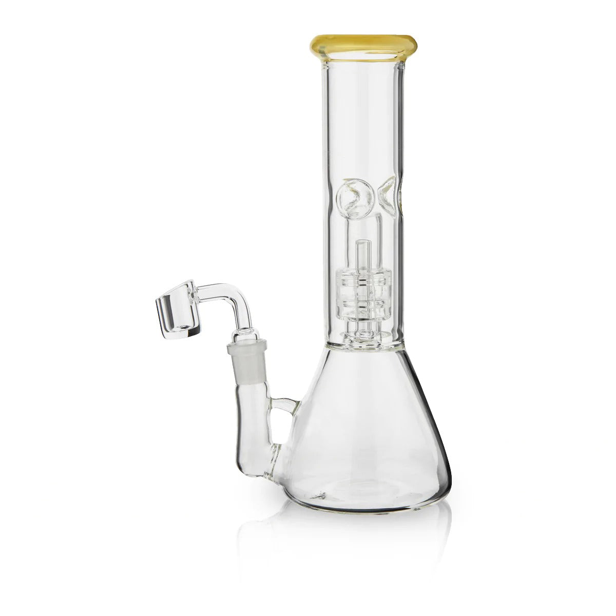 Dab Rig | Single Chamber Grid Percolator Beaker Water Pipe | 8"- 14mm - Various Colors