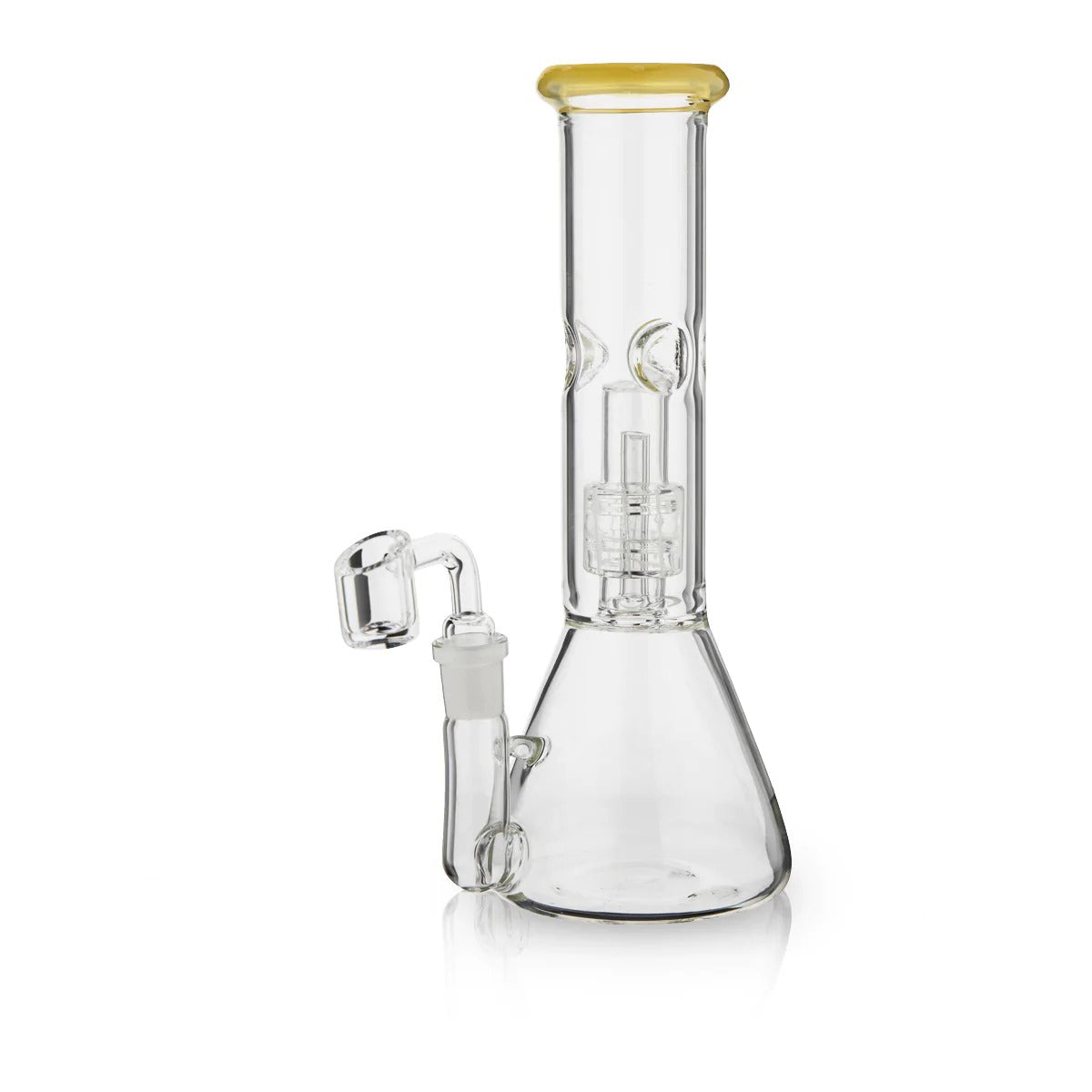 Dab Rig | Single Chamber Grid Percolator Beaker Water Pipe | 8"- 14mm - Various Colors