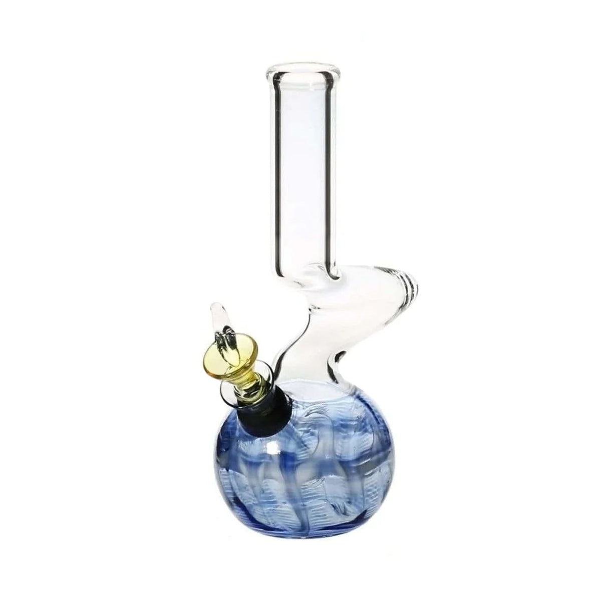 Wrap & Rake | Elbow Water Pipe w/ Slider Bowl | 6" - Slide - Blue