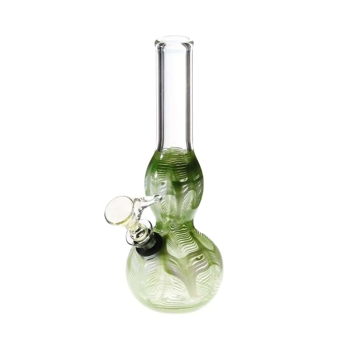 Wrap & Rake | Artistic Bulge Water Pipe w/ Slider Bowl | 8" - Slide - Various Colors