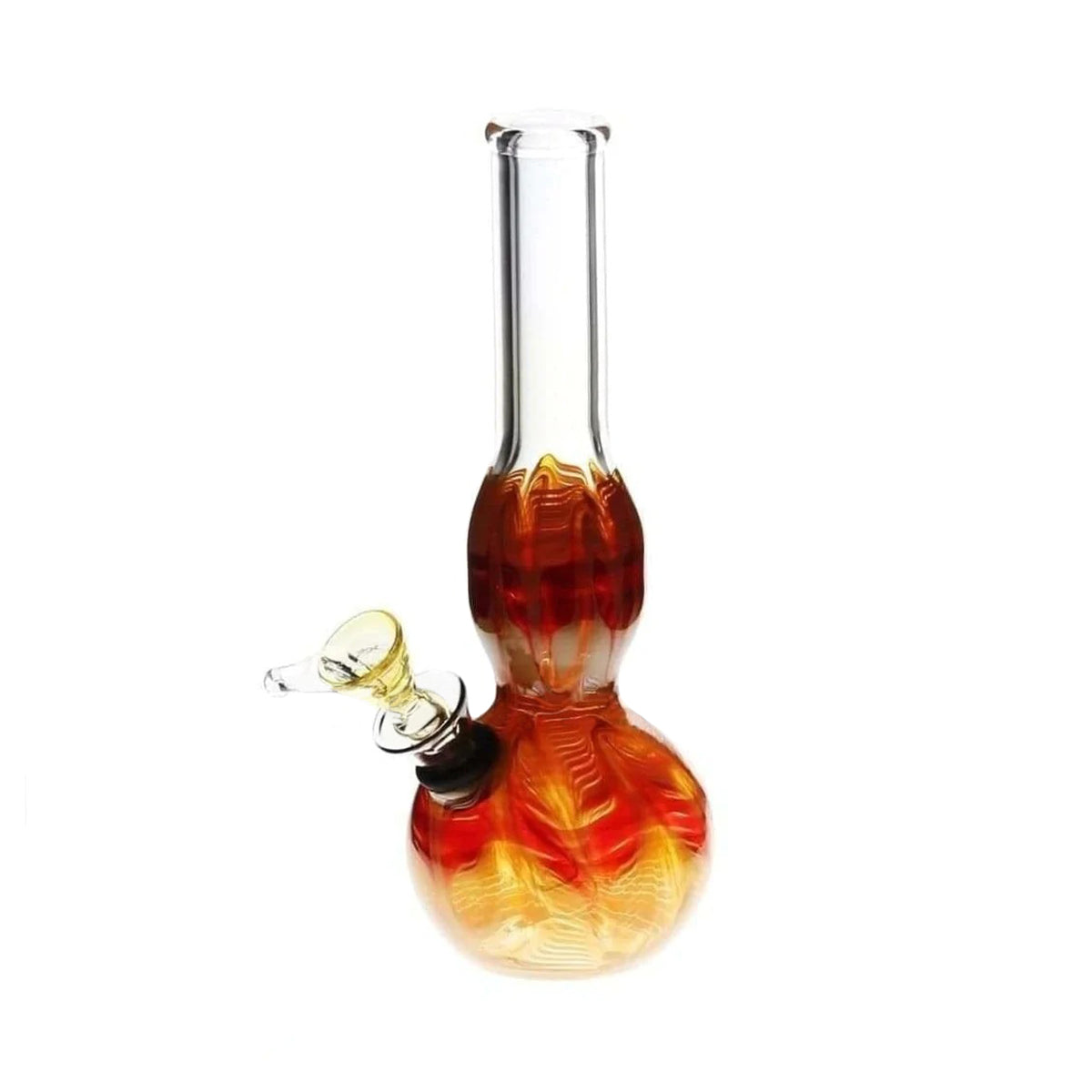 Wrap & Rake | Artistic Bulge Water Pipe w/ Slider Bowl | 8" - Slide - Various Colors