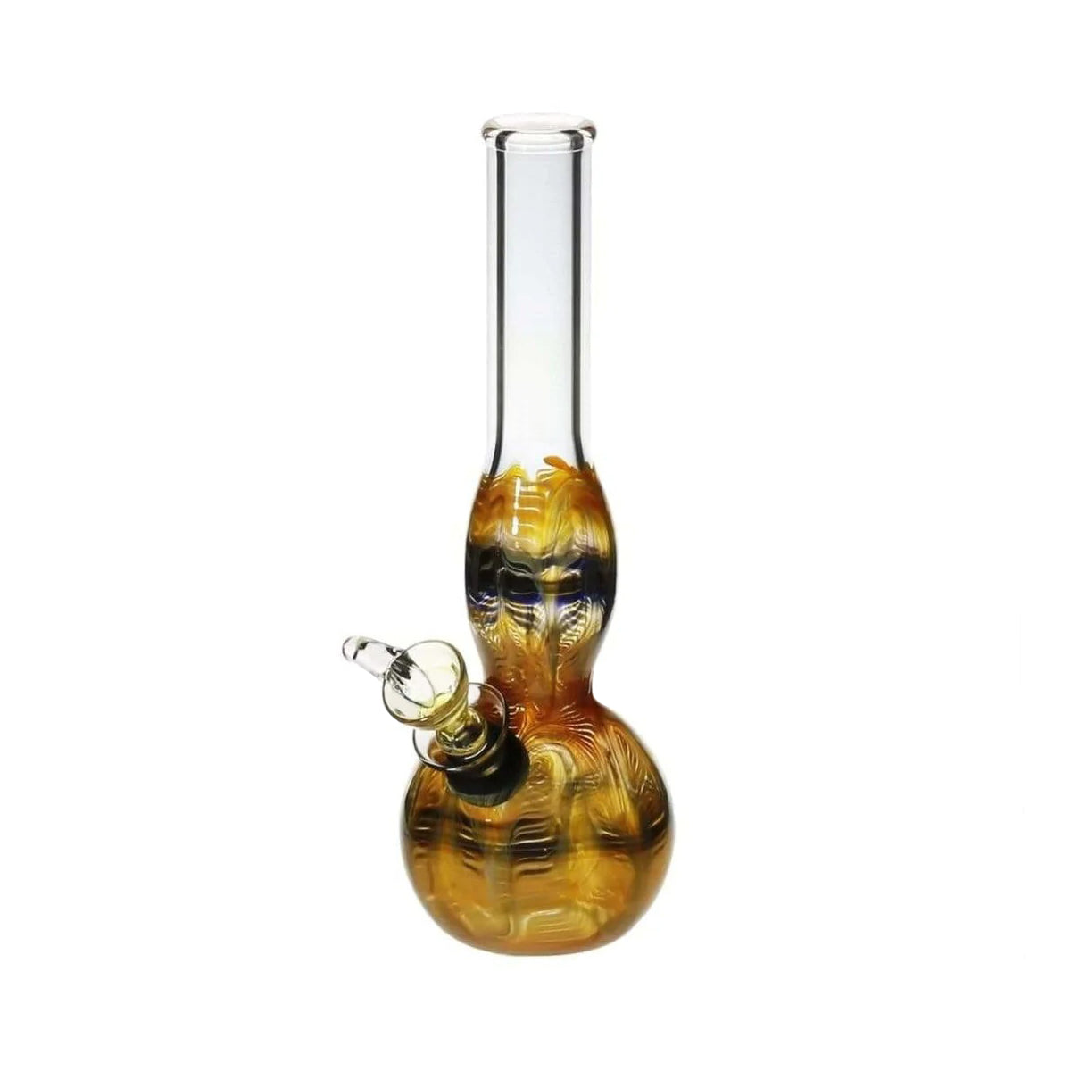 Wrap & Rake | Artistic Bulge Water Pipe w/ Slider Bowl | 8" - Slide - Various Colors