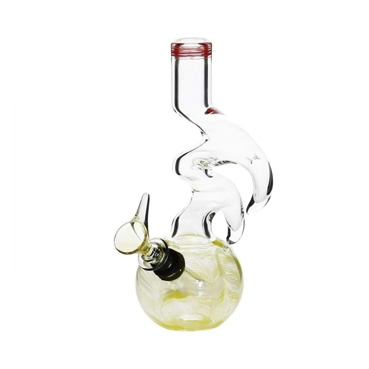 Water Pipe | Two Hook Water Pipe w/ Slide | 6" - Slide - Various Colors