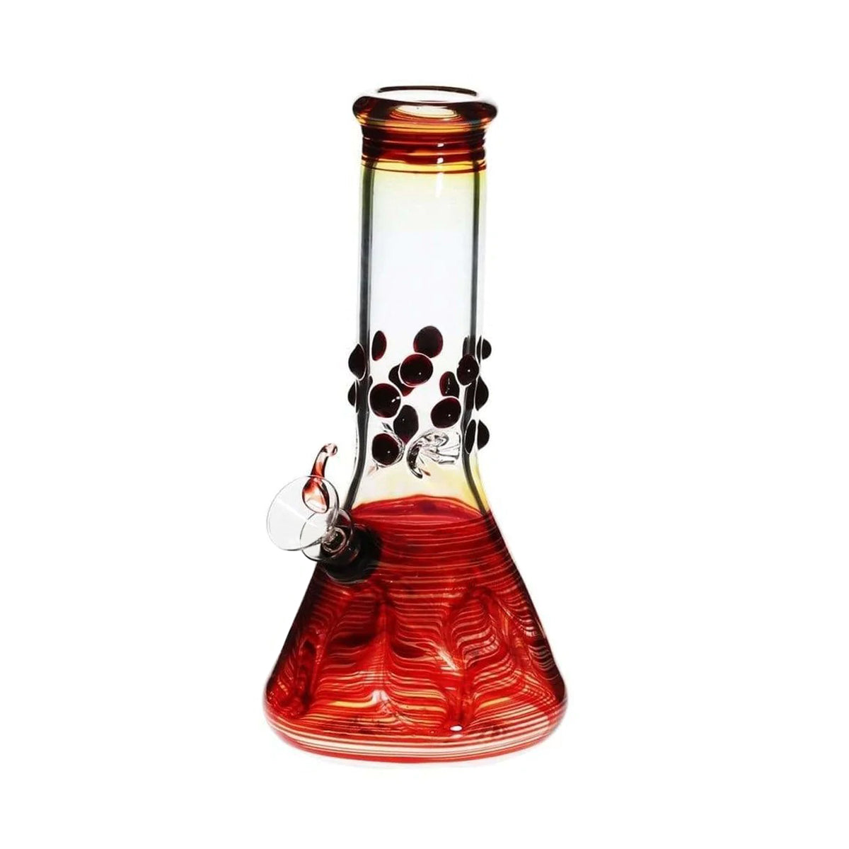 Wrap & Rake | Marbled Beaker Water Pipe | 8" - Slide - Various Colors