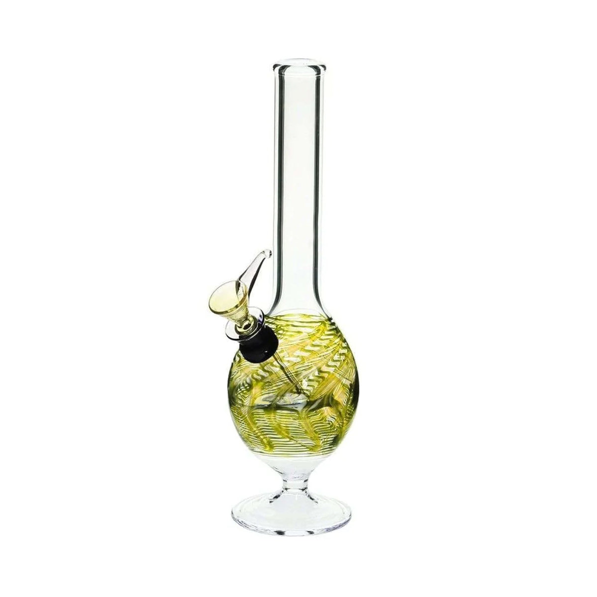 Wrap & Rake | Oval Chamber Martini Water Pipe | 8" - Slide - Various Colors