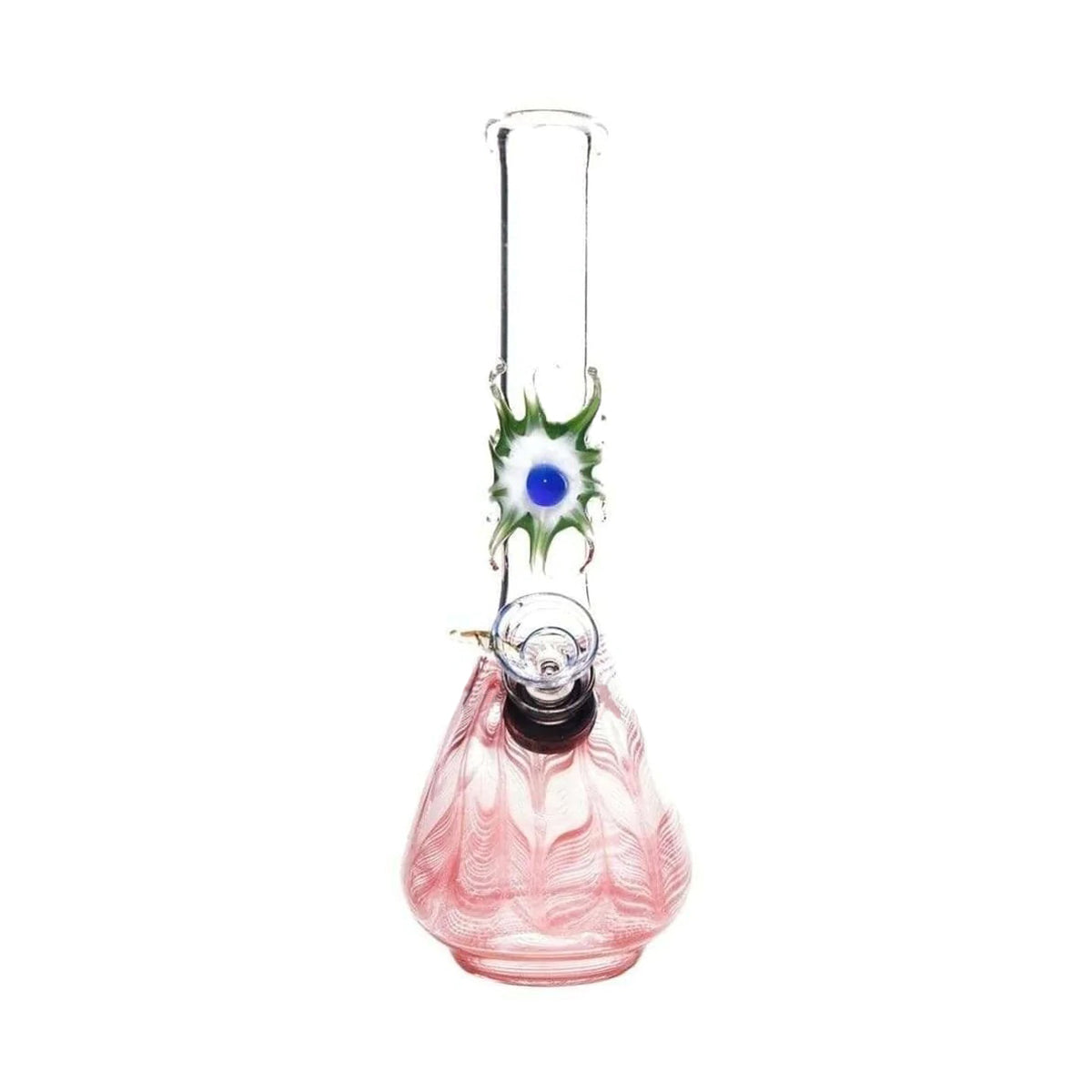 Wrap & Rake | Sunburst Eye Beaker Water Pipe w/ Silder Bowl | 7" - Slide - Various Colors