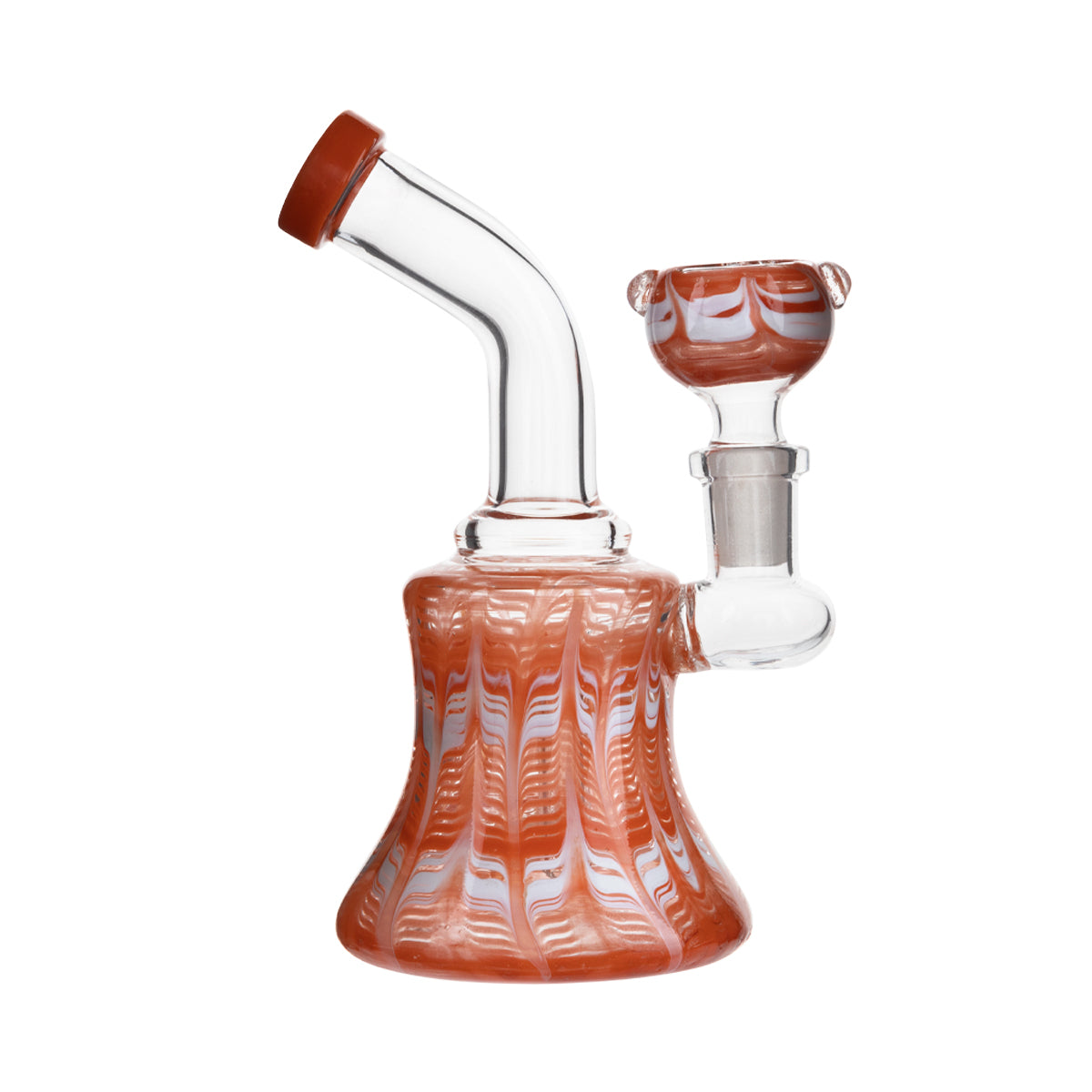 Wrap & Rake | Bent Neck Bell Bottom Water Pipe | 6" - 14mm - Various Colors