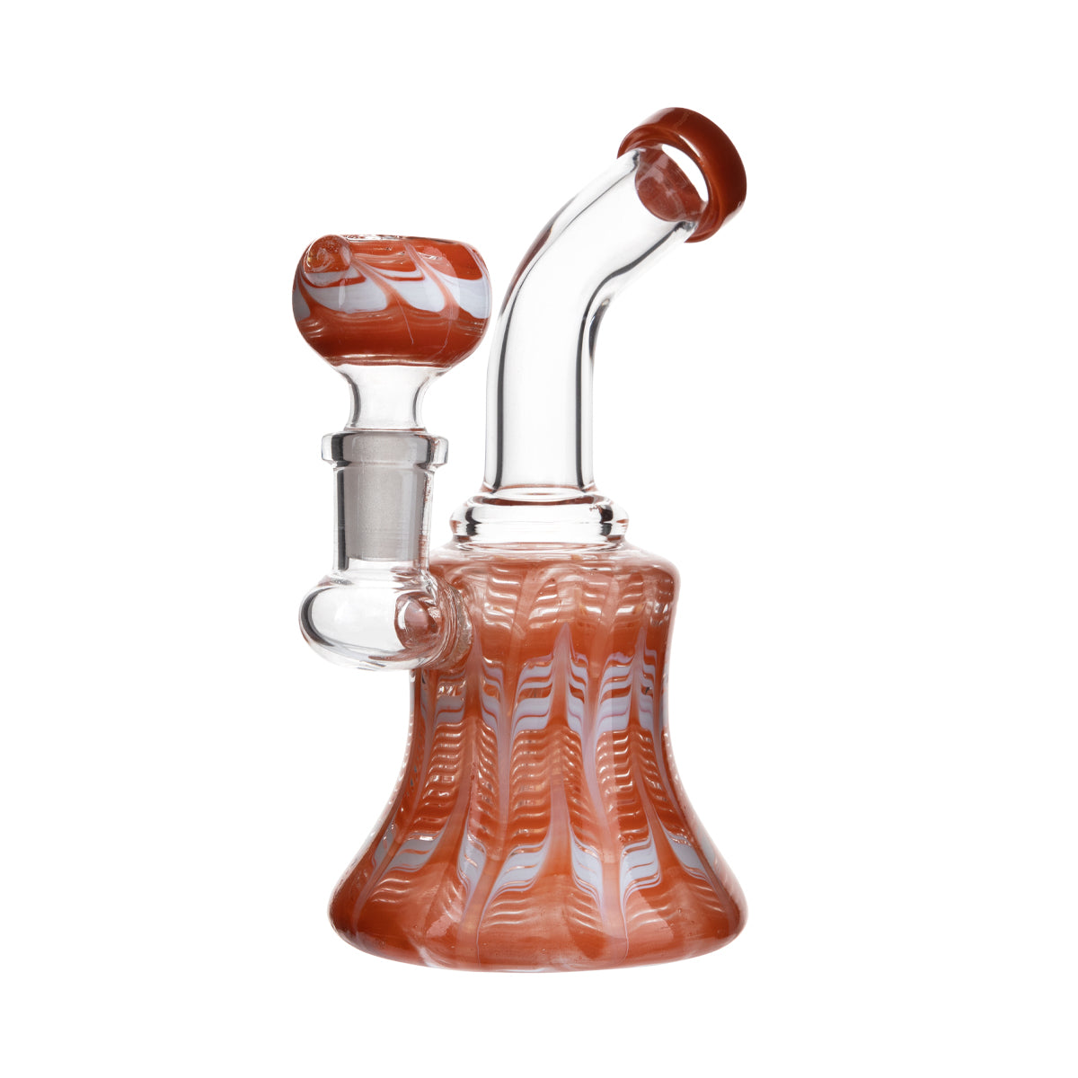 Wrap & Rake | Bent Neck Bell Bottom Water Pipe | 6" - 14mm - Various Colors