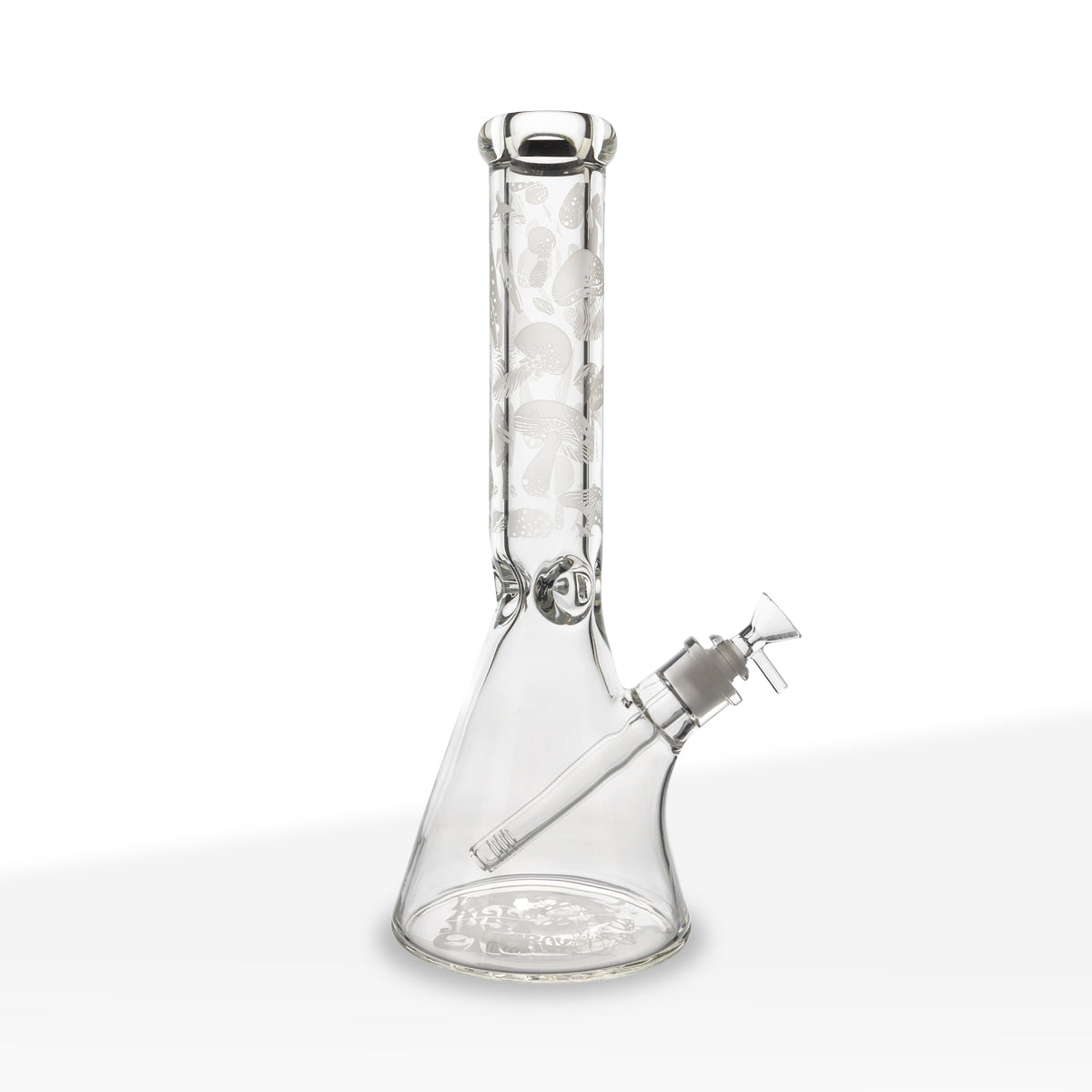 Water Pipe | Etched Beaker | 14" - Glass - Various Designs