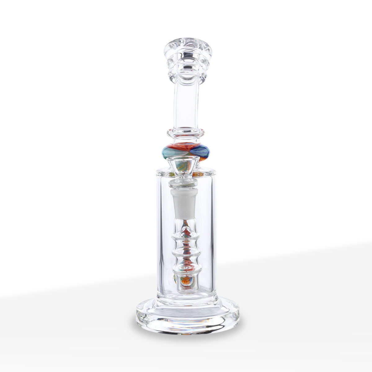 Water Pipe | Reversal Inline with Horn | 9" - Glass - Assorted Colors