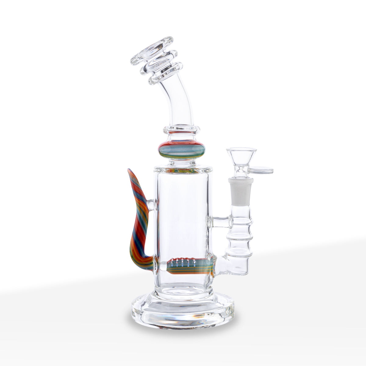 Water Pipe | Reversal Inline with Horn | 9" - Glass - Assorted Colors