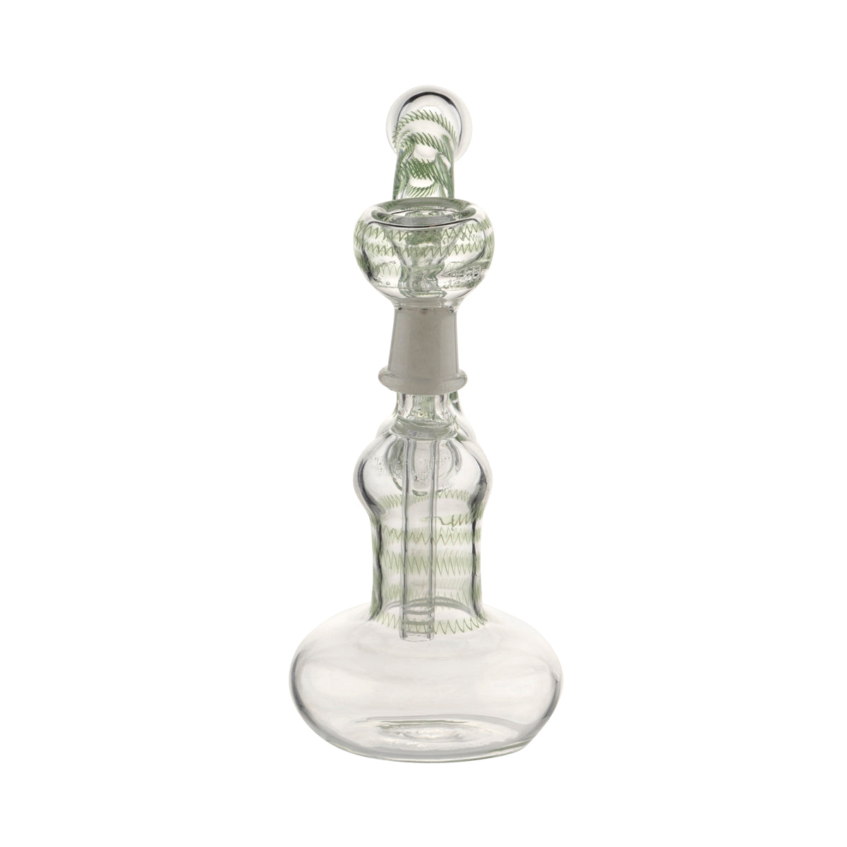 Bubbler | Zig Zag Glass Bubbler | 7" - Assorted Colors