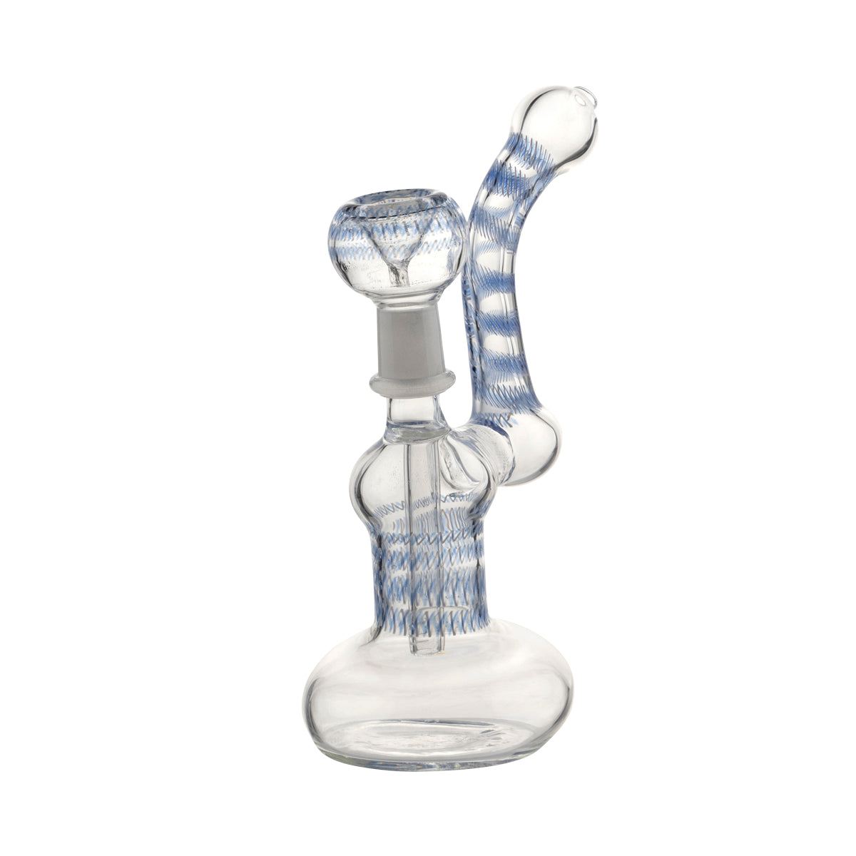 Bubbler | Zig Zag Glass Bubbler | 7" - Assorted Colors