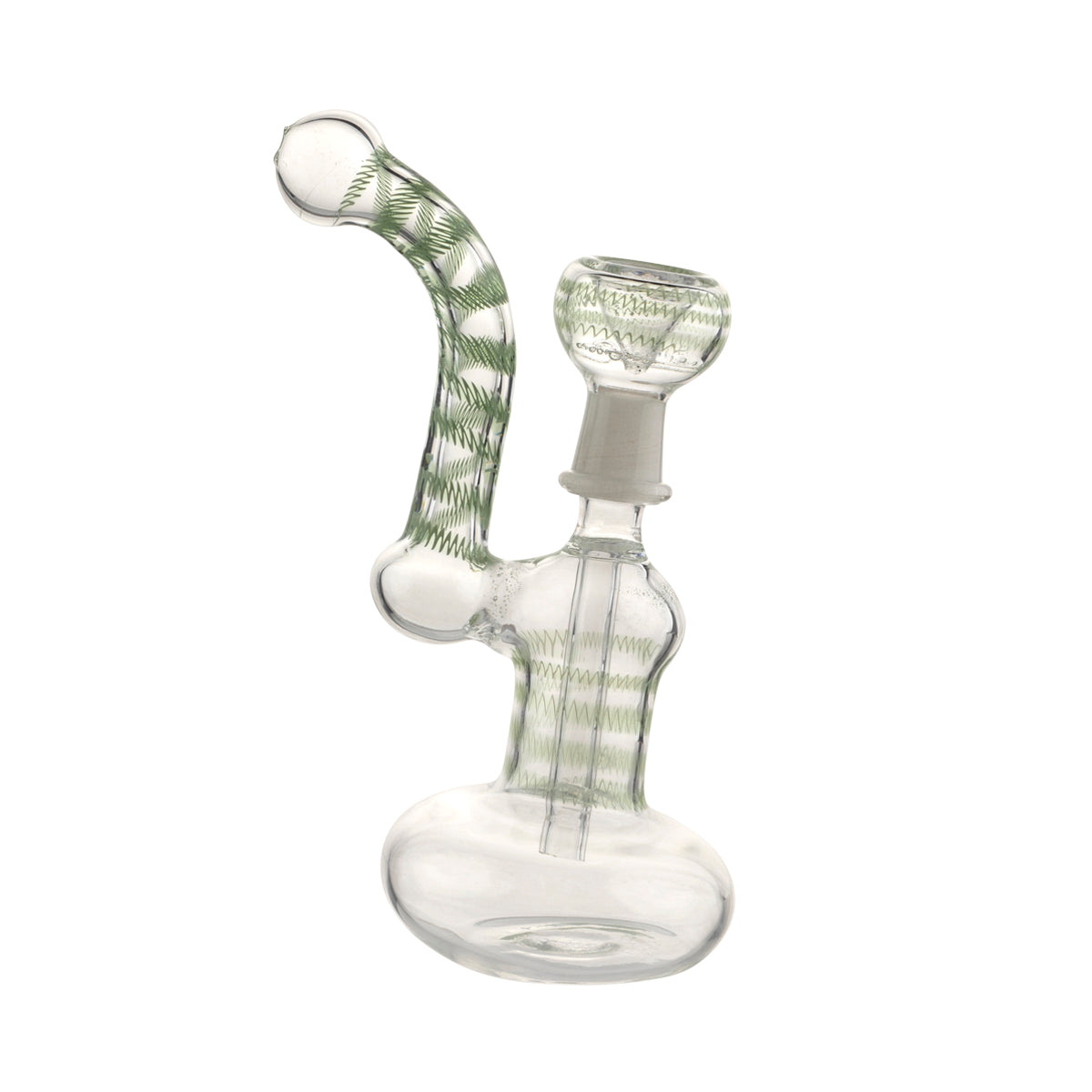 Bubbler | Zig Zag Glass Bubbler | 7" - Assorted Colors