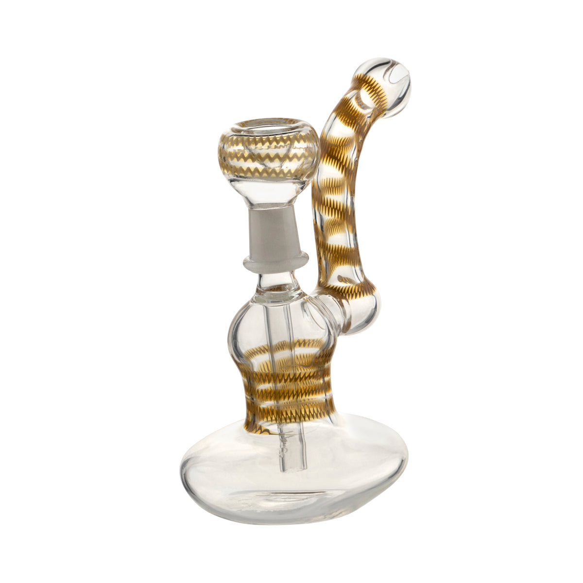 Bubbler | Zig Zag Glass Bubbler | 7" - Assorted Colors