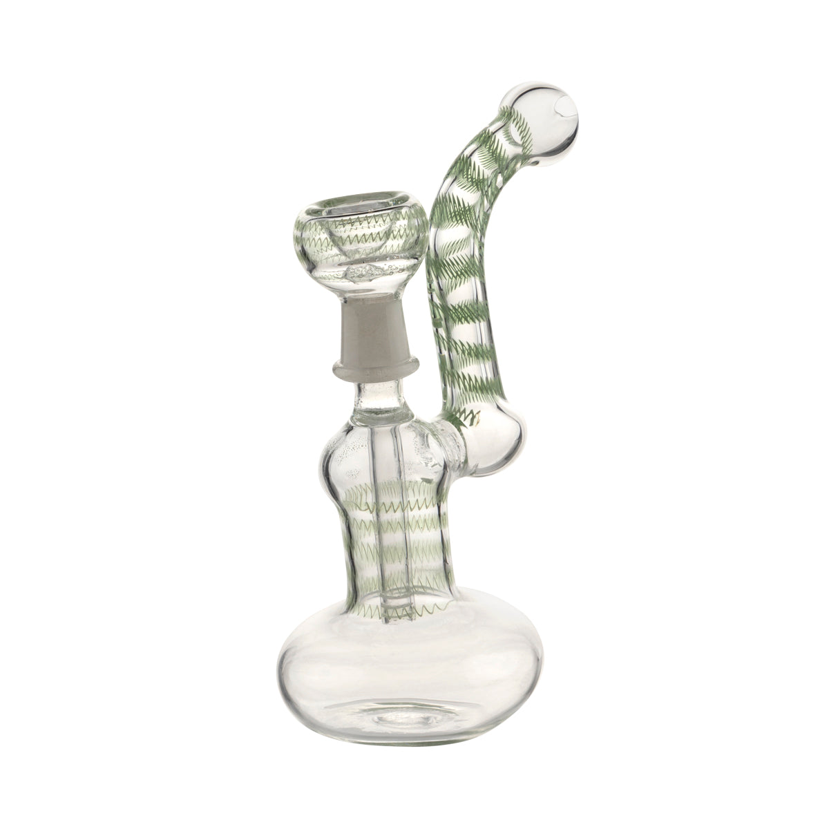 Bubbler | Zig Zag Glass Bubbler | 7" - Assorted Colors