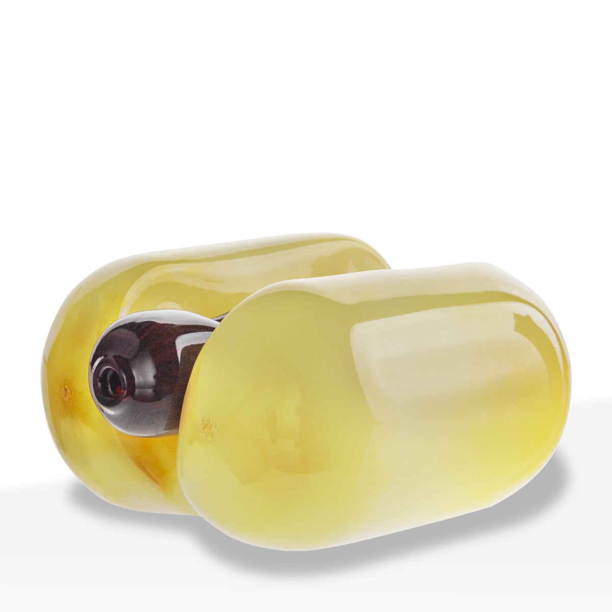 Novelty | Hot Dog Glass Hand Pipe | 5" - Glass - Yellow