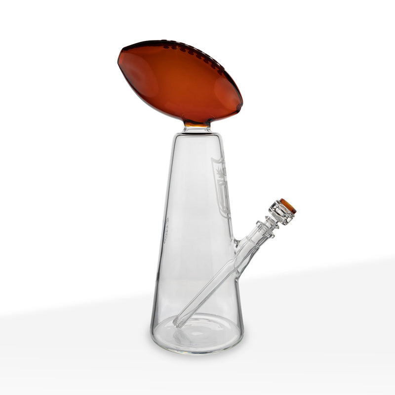 Custom BIO Glass | Football Trophy Water Pipe | 16" - 14mm - Amber