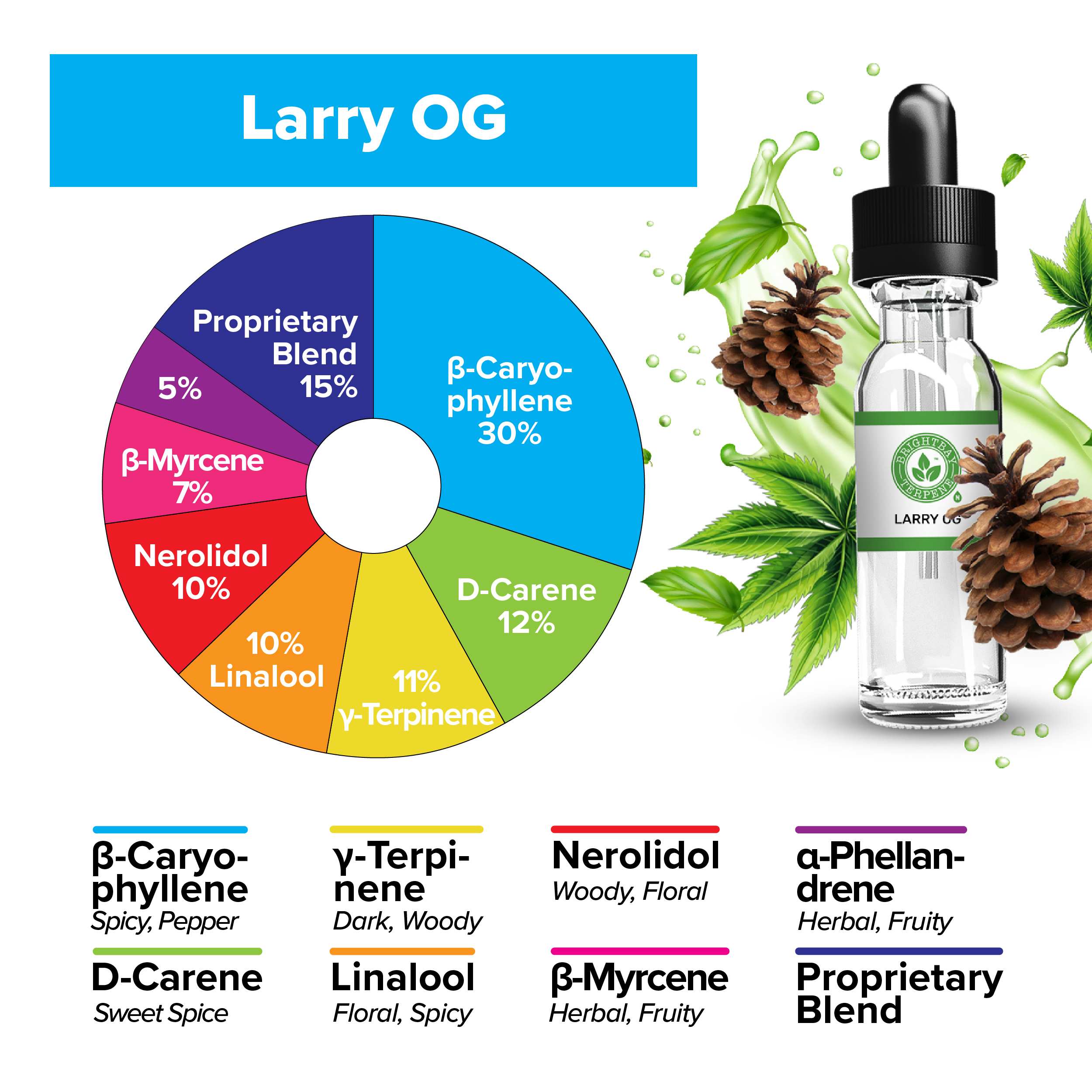 BrightBay Terpenes | Larry OG | Hybrid - Various Sizes - Biohazard Inc