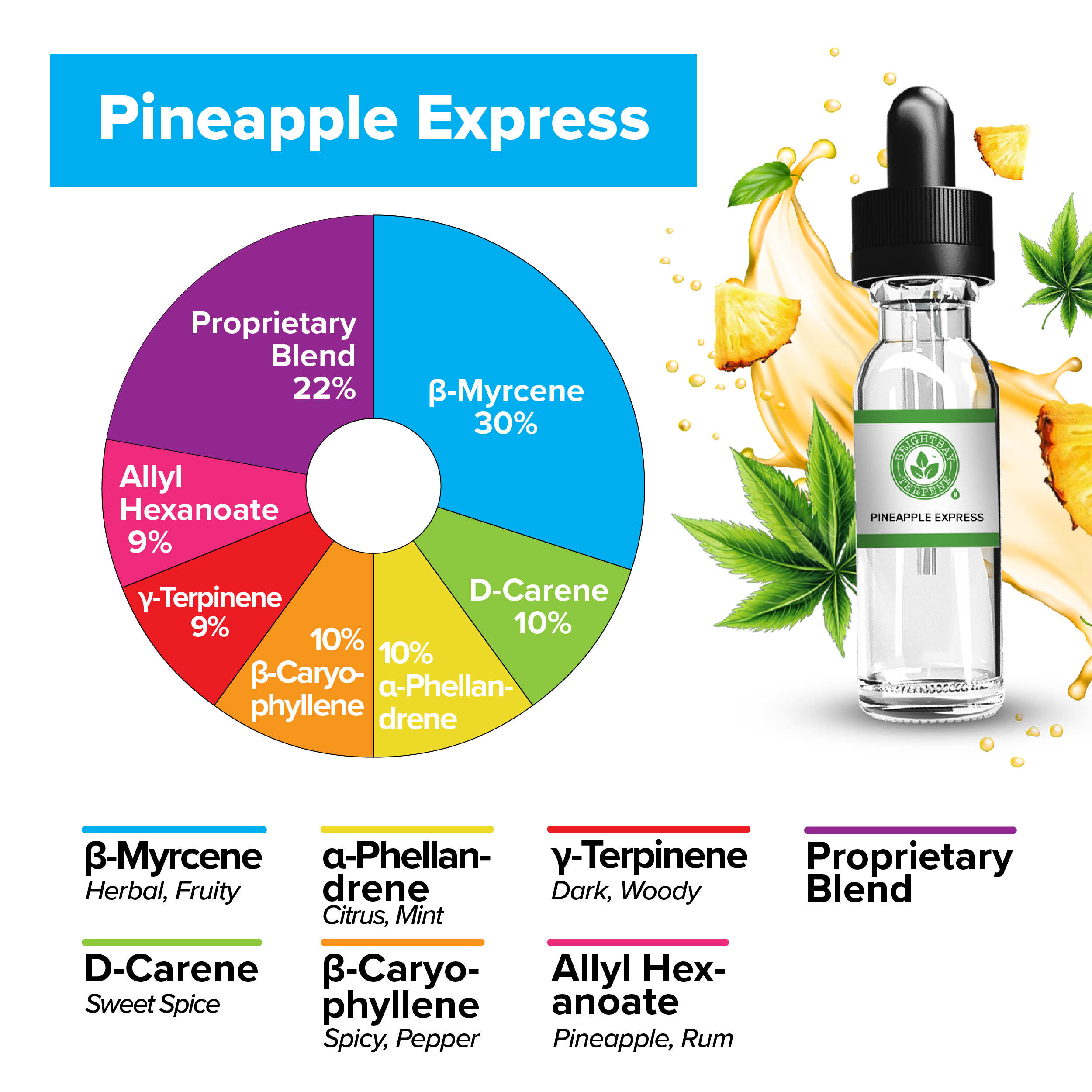 BrightBay Terpenes | Pineapple Express | Hybrid - Biohazard Inc