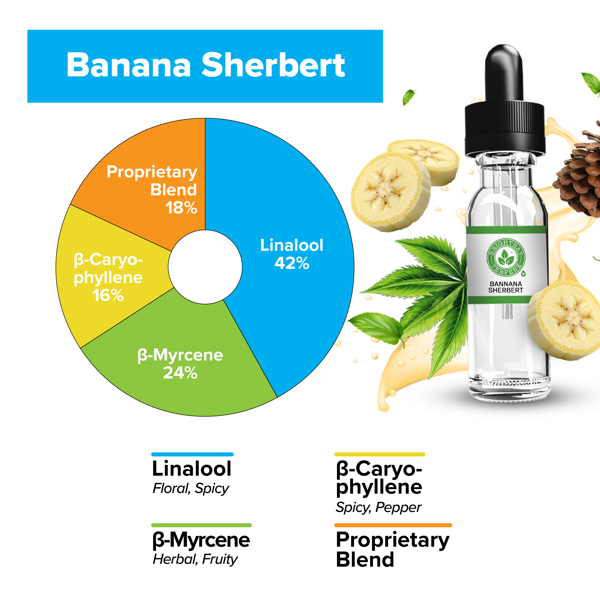 BrightBay Terpenes | Banana Sherbet | Hybrid - Various Sizes - Biohazard Inc